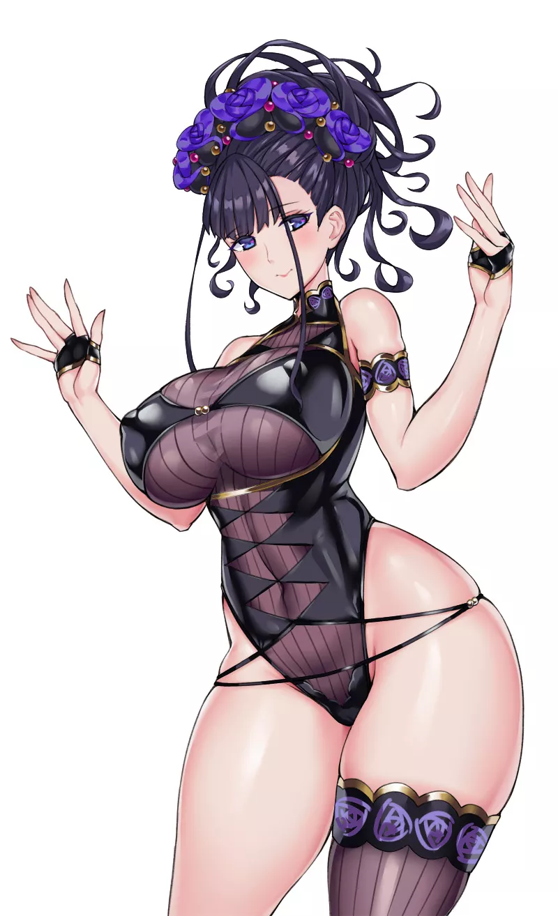 Murasaki One-Piece Swimsuit (Mahou Kyuuri) [Fate] posted by sequence_string