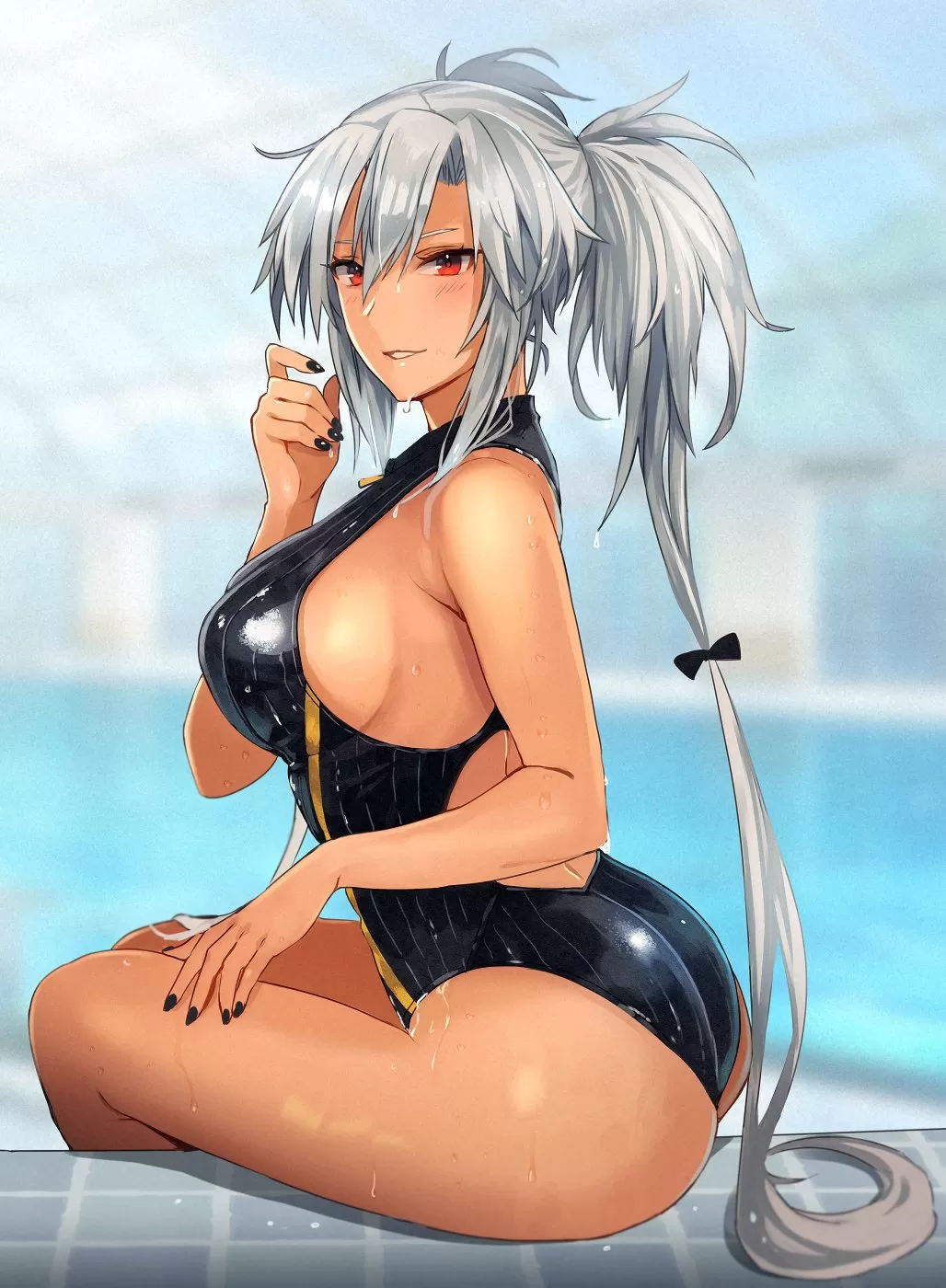 Musashi at the pool. [Kantai Collection] posted by chilidirigible