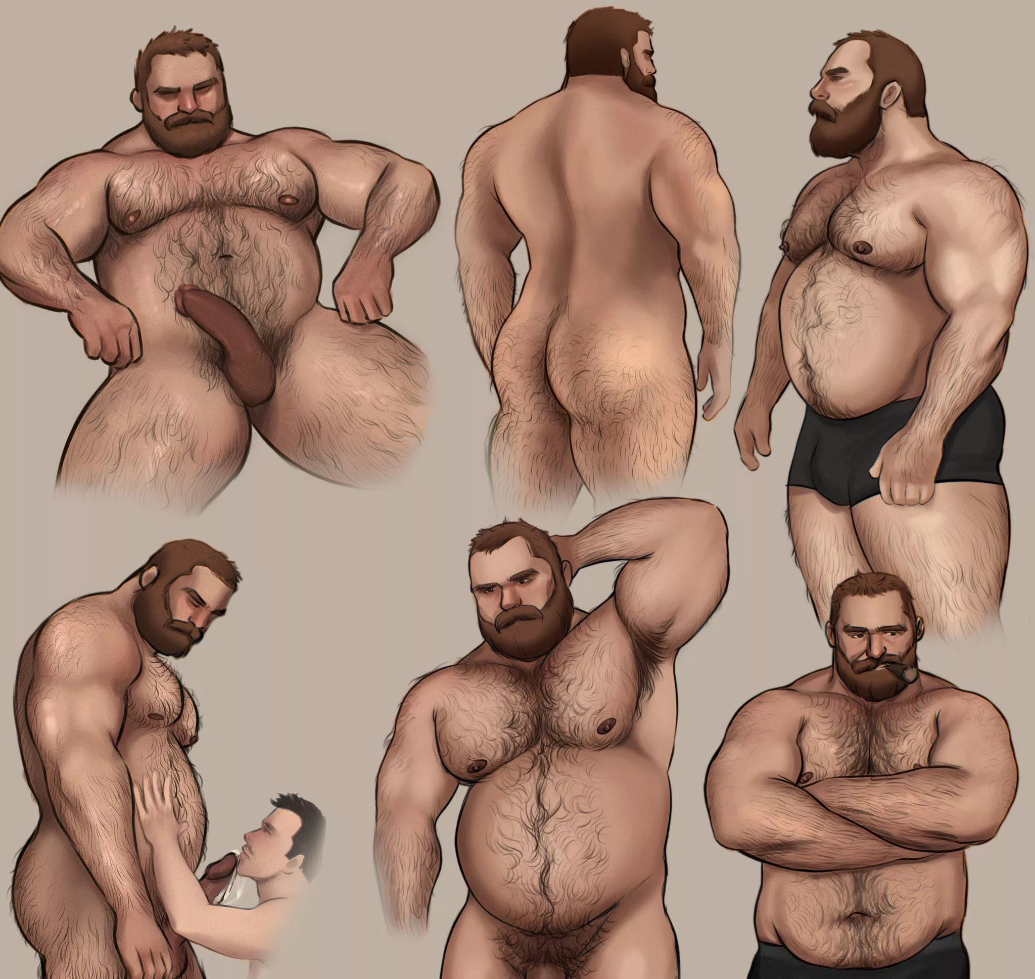 Muscle Bear (Twitter: @SMA1_ART_) posted by i__love_video_games