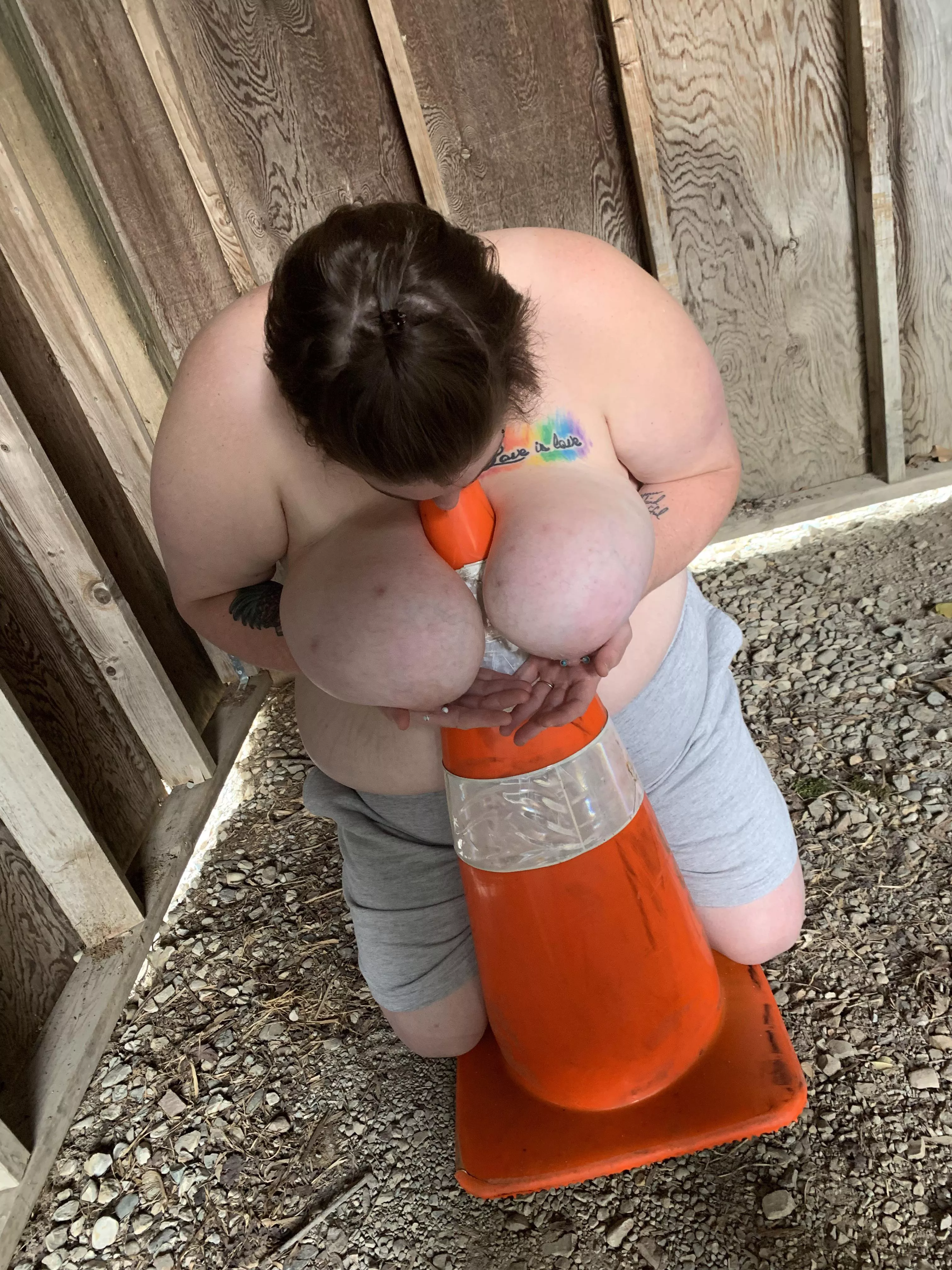 My big ol juugs just suffocated the cone!🥴🥵 posted by Lovejuugs