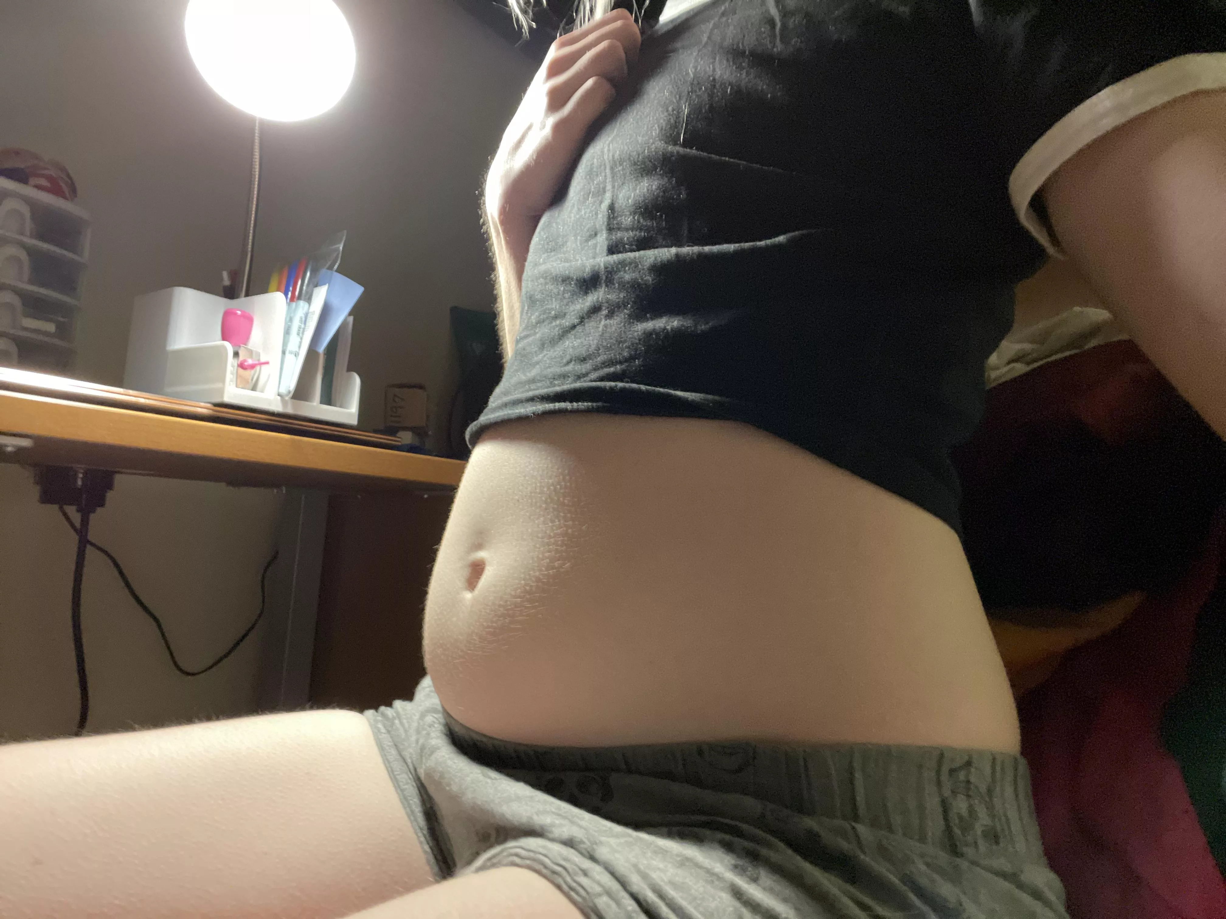 My biggest belly yet! ðŸ˜‹ðŸ’• posted by nowhere-else