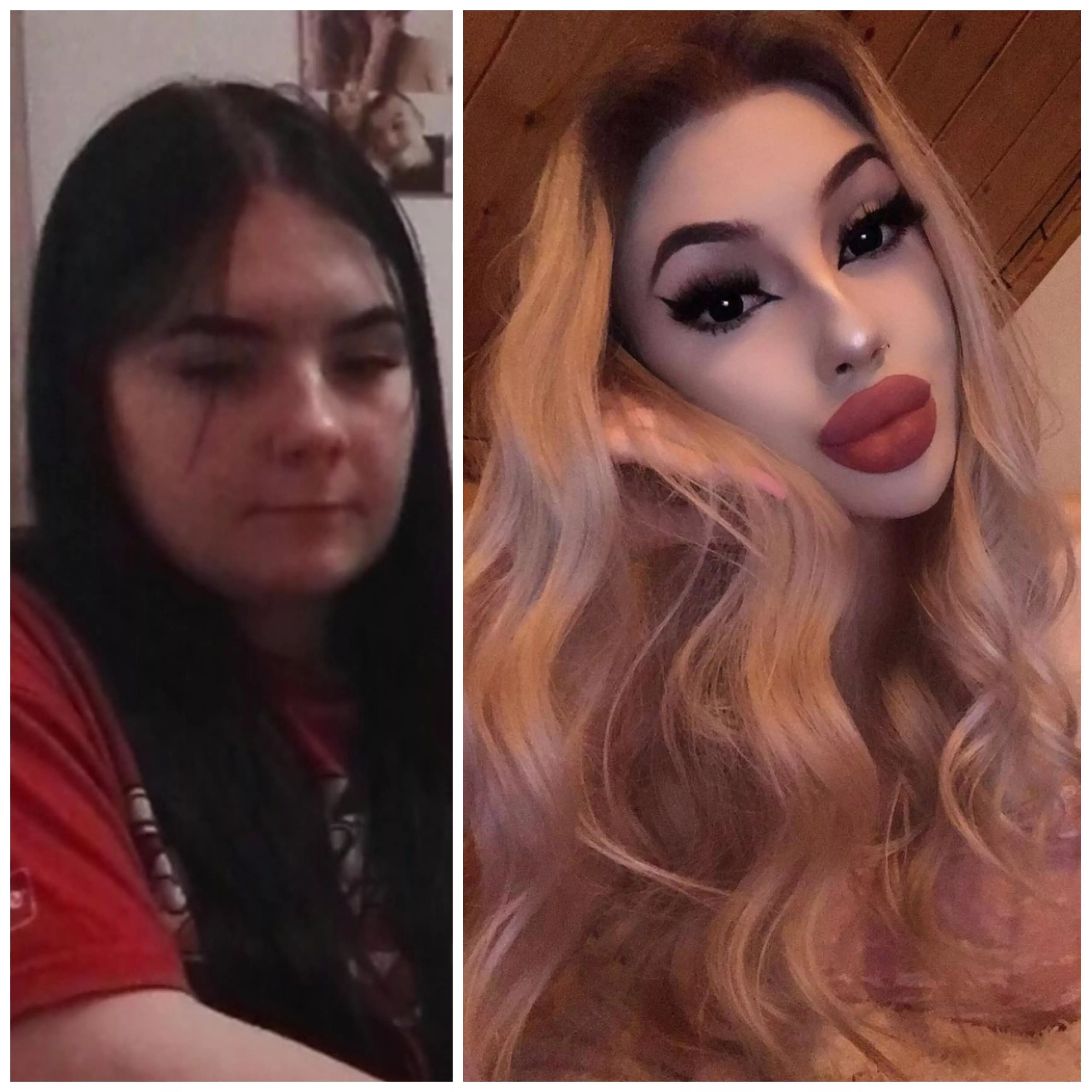 🔥my bimbofication🔥 2017 vs 2021 👸🏼😈 posted by charlotteventurax