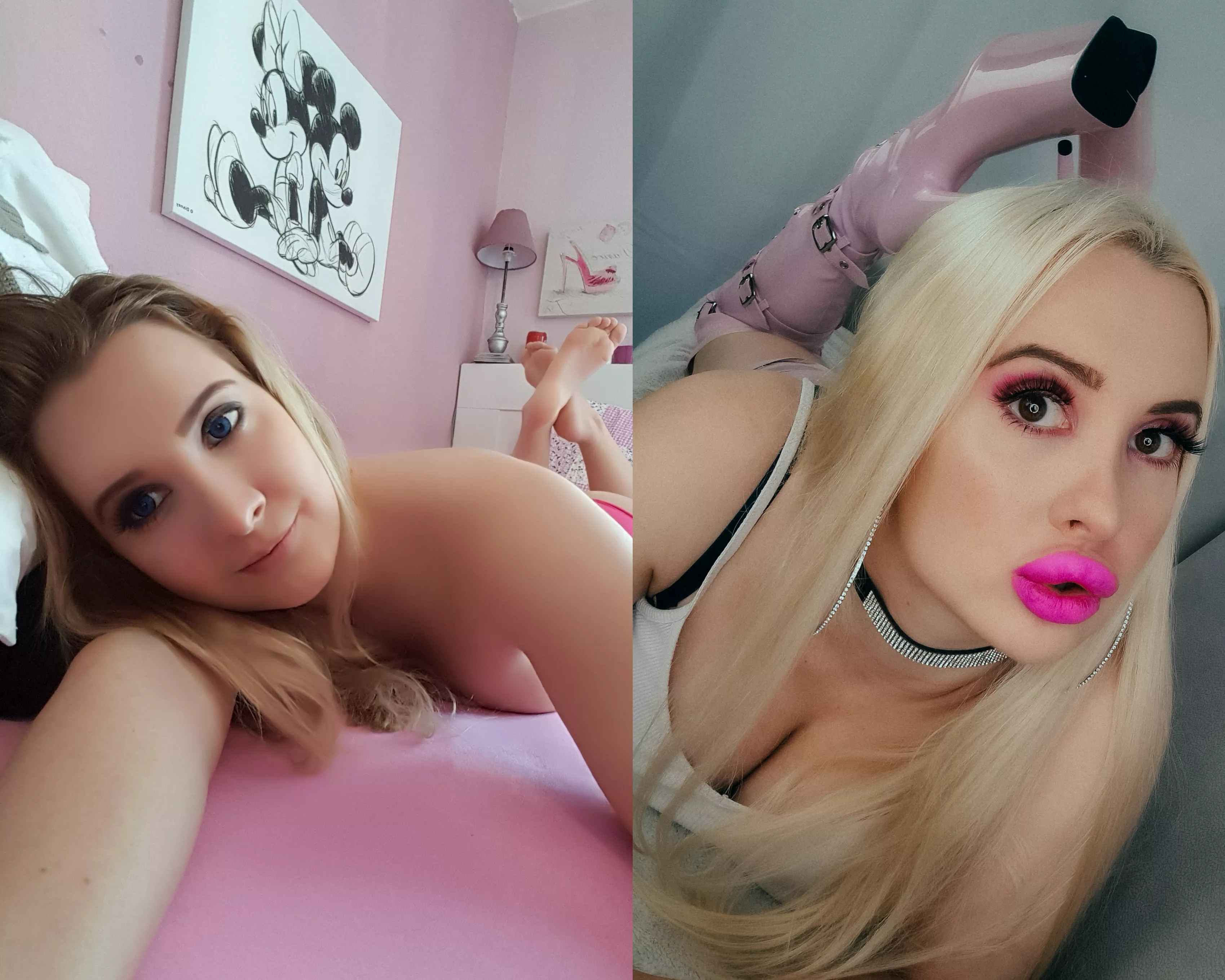 My bimbofication progress so far 💗 2018 vs 2021 posted by Vivian_Rose1