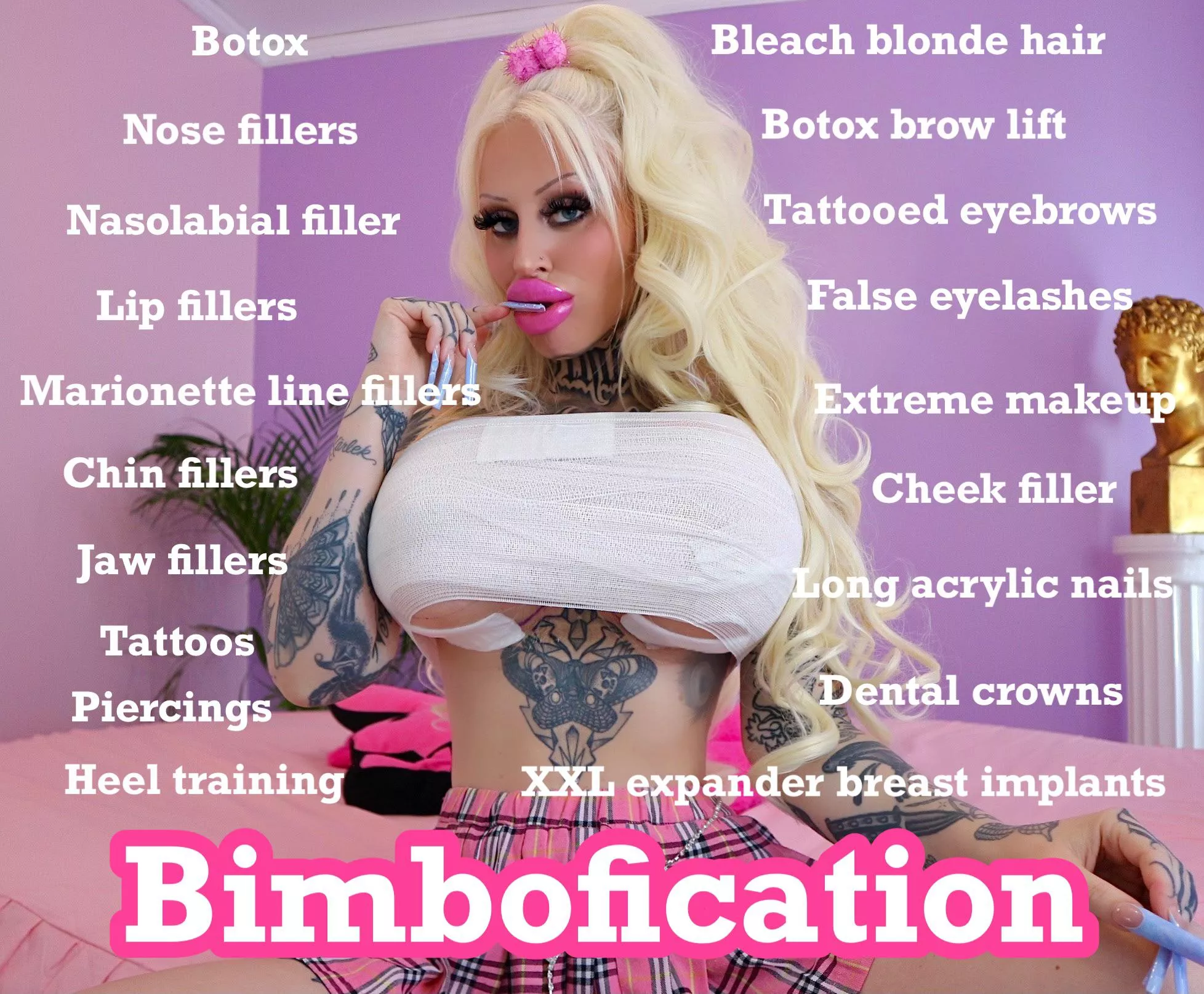 My Bimbofication so far - so much more to come 😍 brand new 1350cc expander breast implants! posted by Alicia_amira