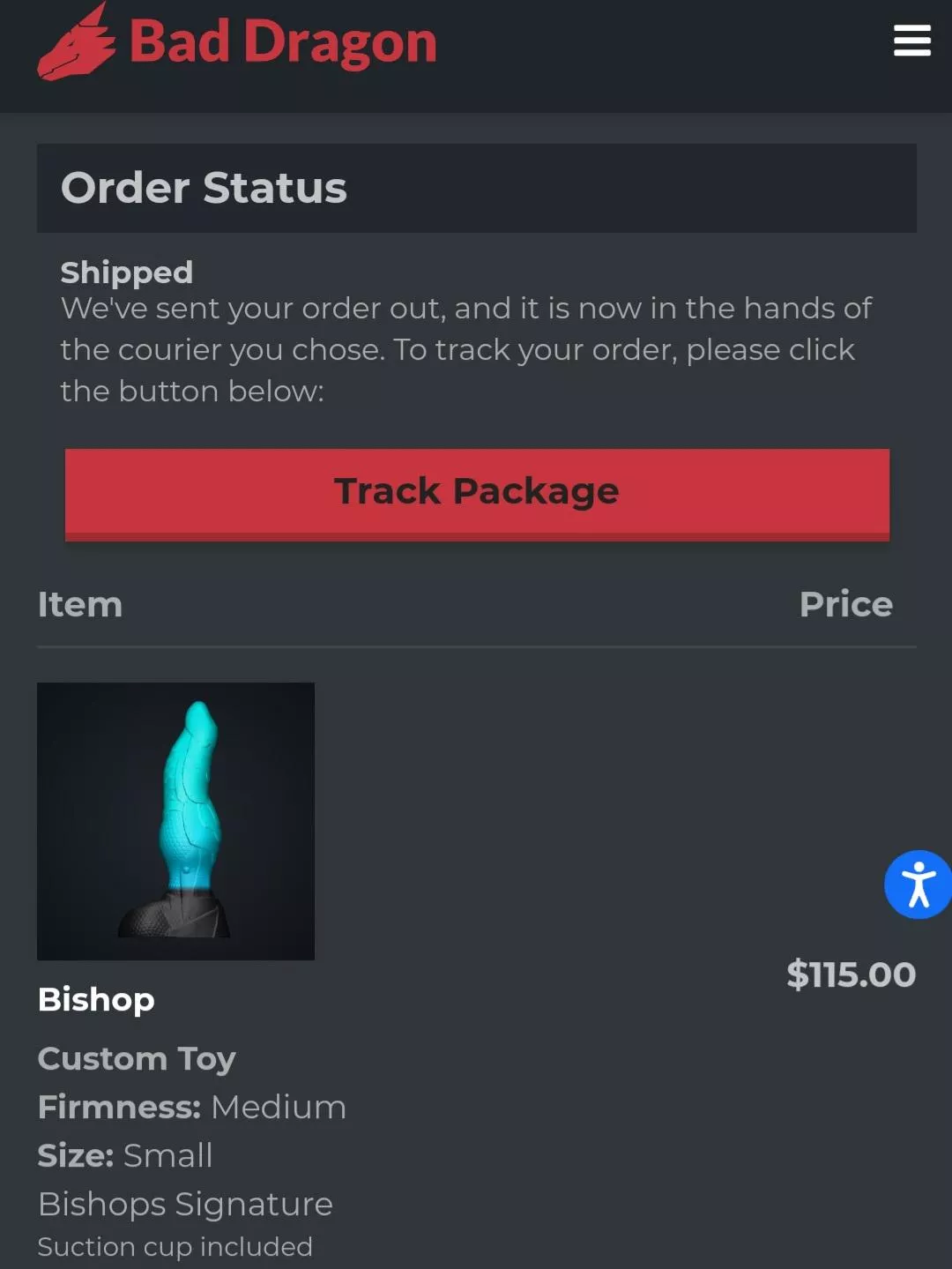 My Bishop is finally on his way, I can't wait!!! posted by ThatBlueFoxyote