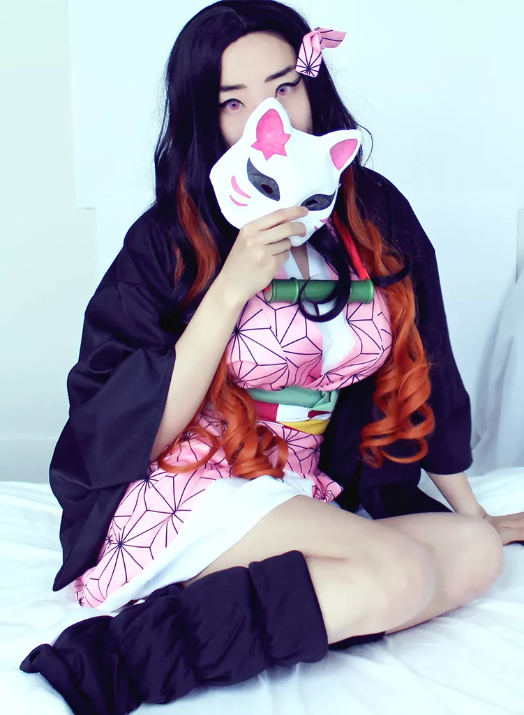 My Demon Slayer Nezuko Cosplay and Homemade Mask posted by celinechats