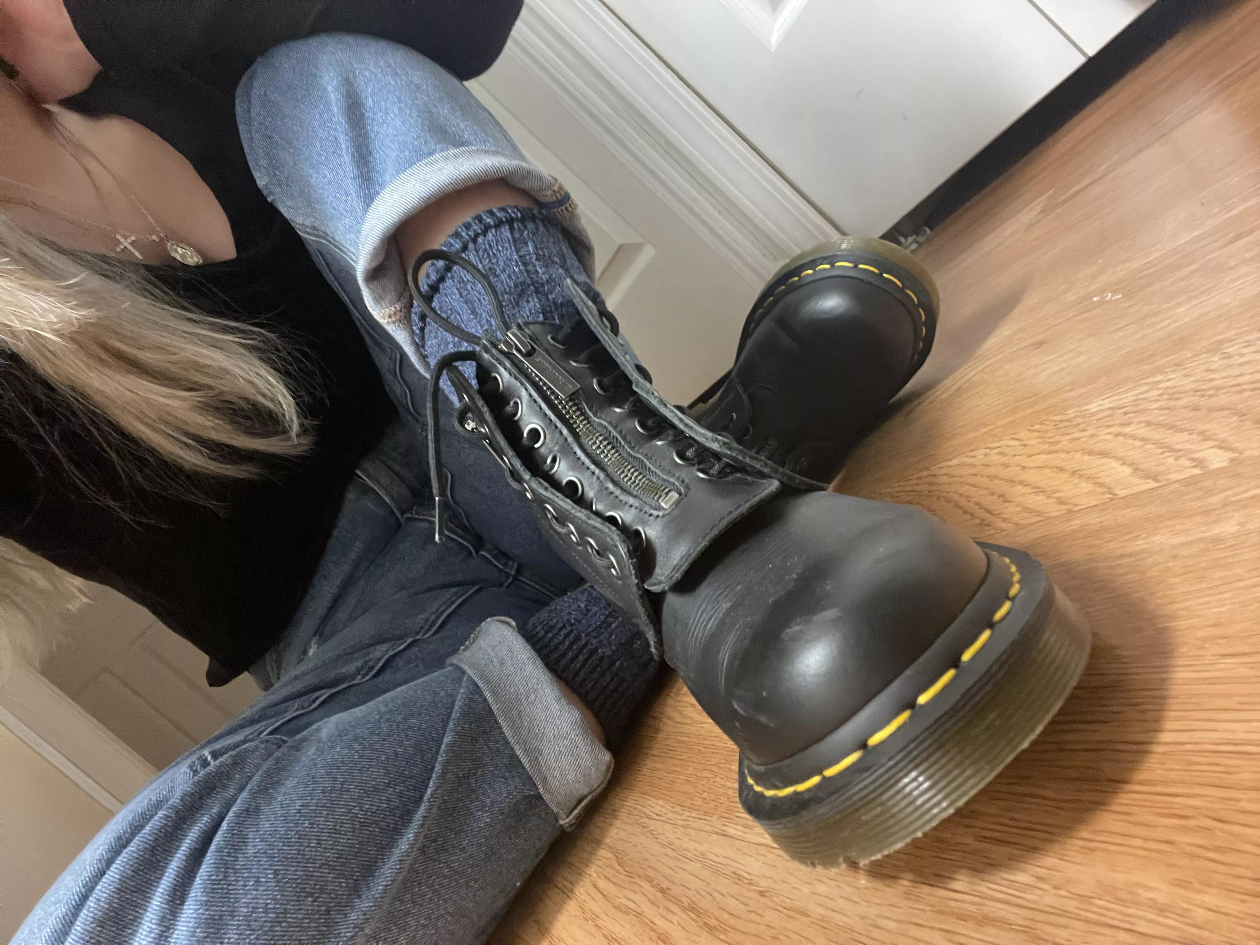 My feet are getting so sweaty in these boots 🥵 posted by Yoshislilsis13