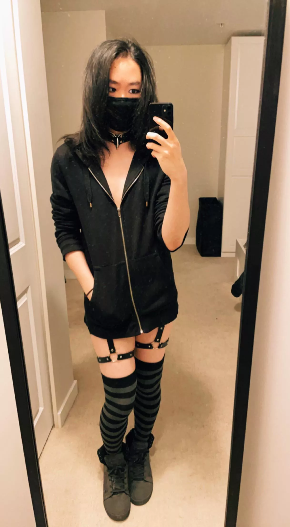 My first pair of thigh highs! They could be higher honestly posted by CovidThrowaway604