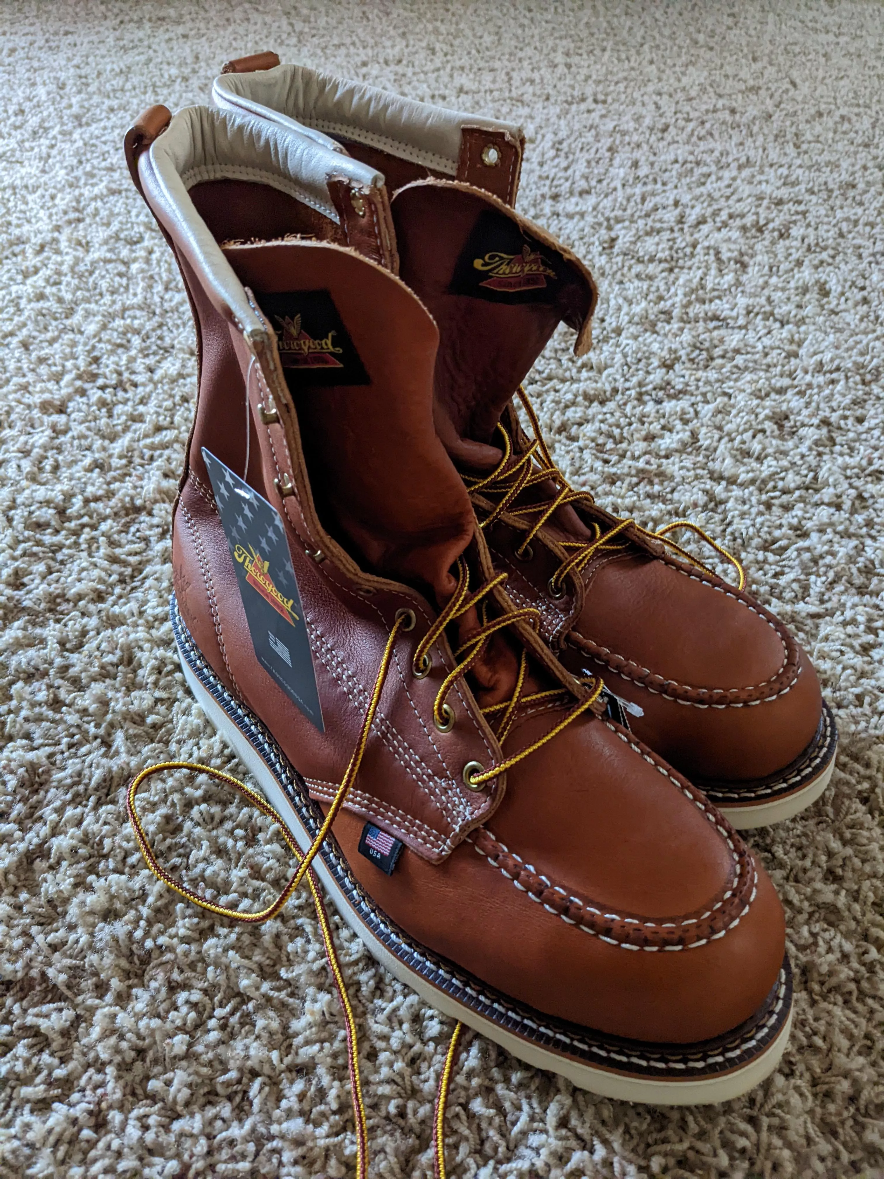 My first pair of Thorogoods, I feel like I've leveled up a bit. posted by imsplitbit