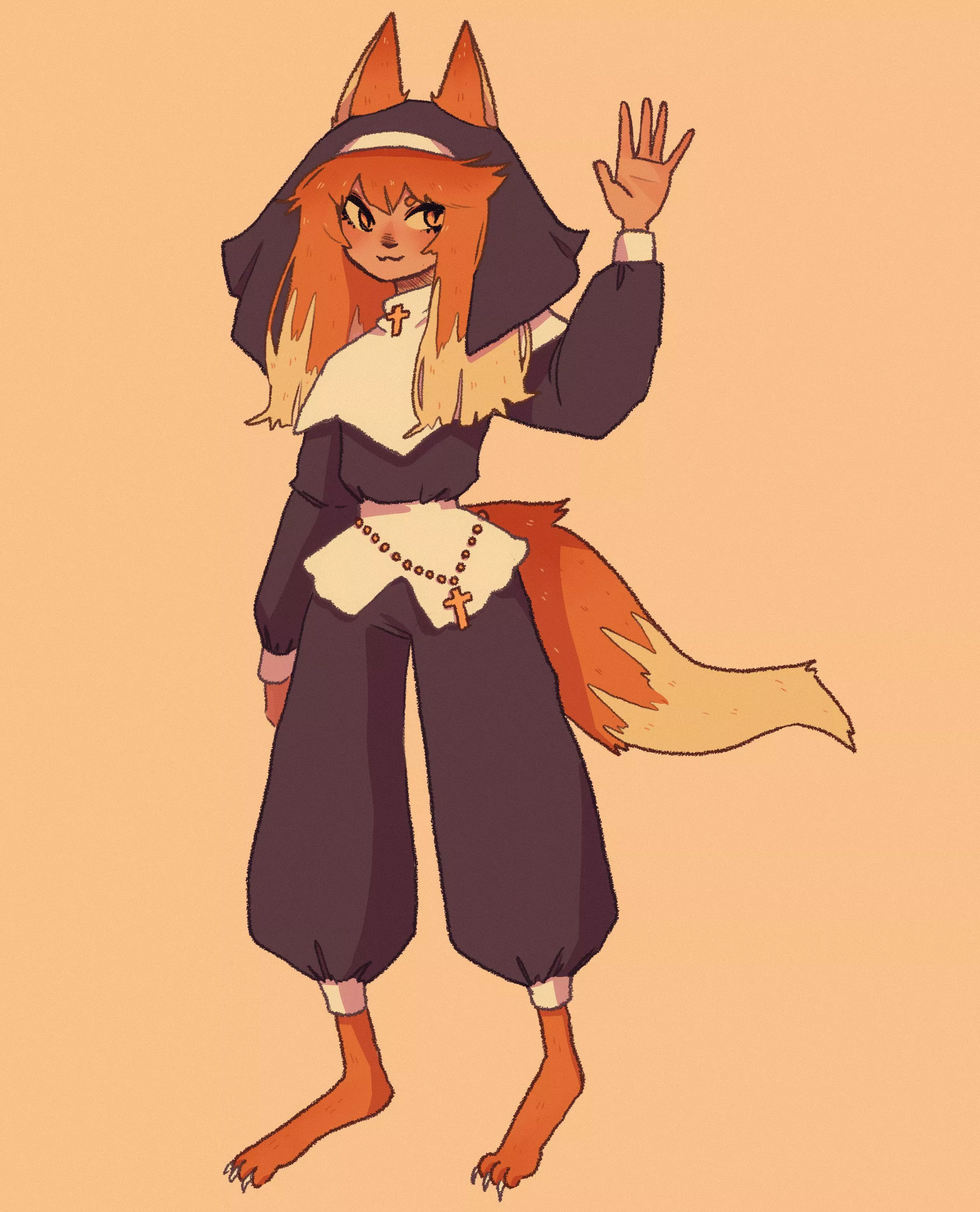 My fox nun girl <3 she prefers pants ( ig @ pipo.puppy ) posted by Qualilia