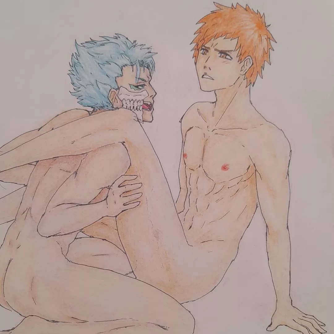 my friend drew grimjow and ichigo posted by GreenDaraselia