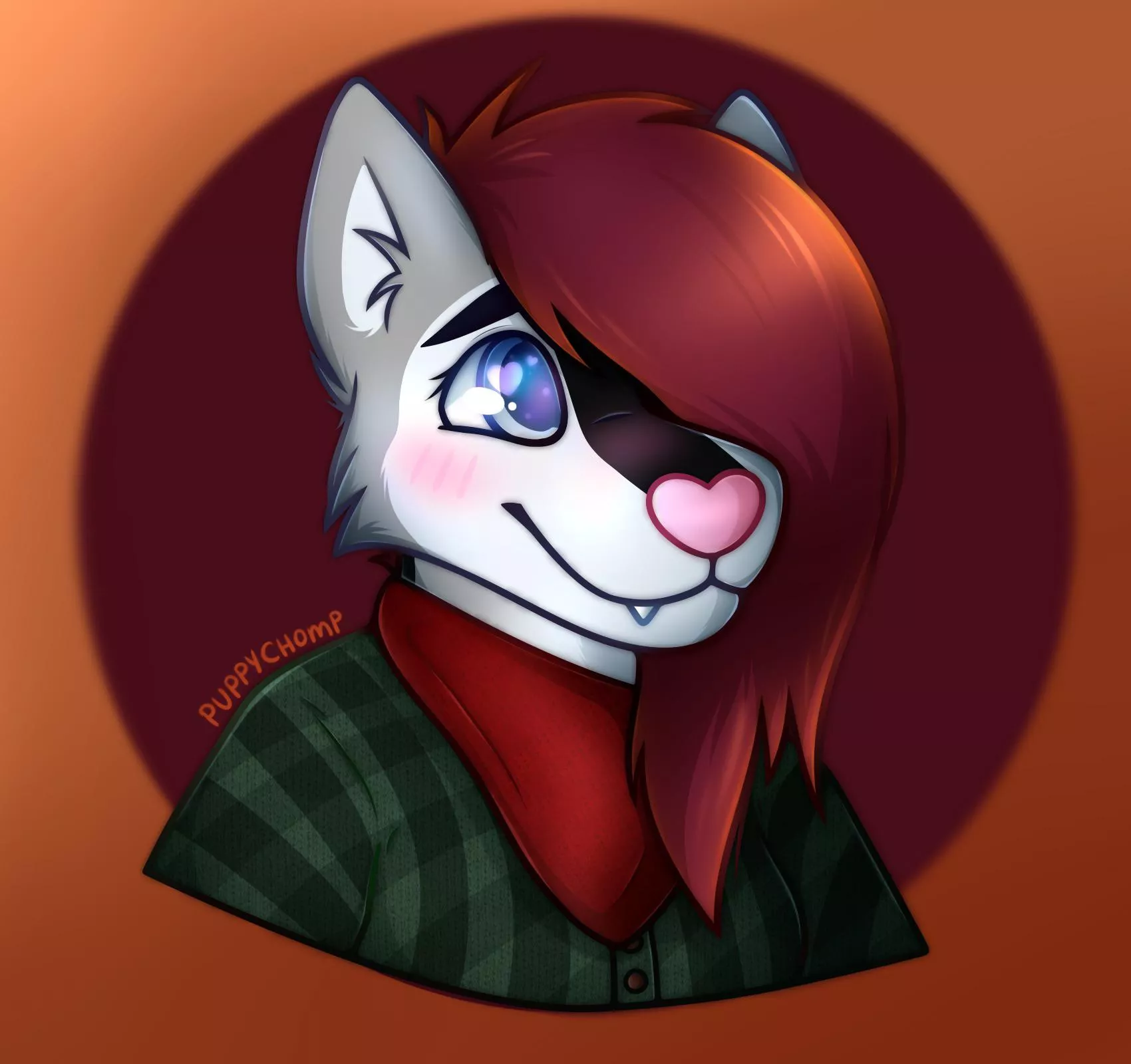 my fursona dyes her hair red in the fall and i think its really pretty! what do you think? [art by me!] posted by puppychomp