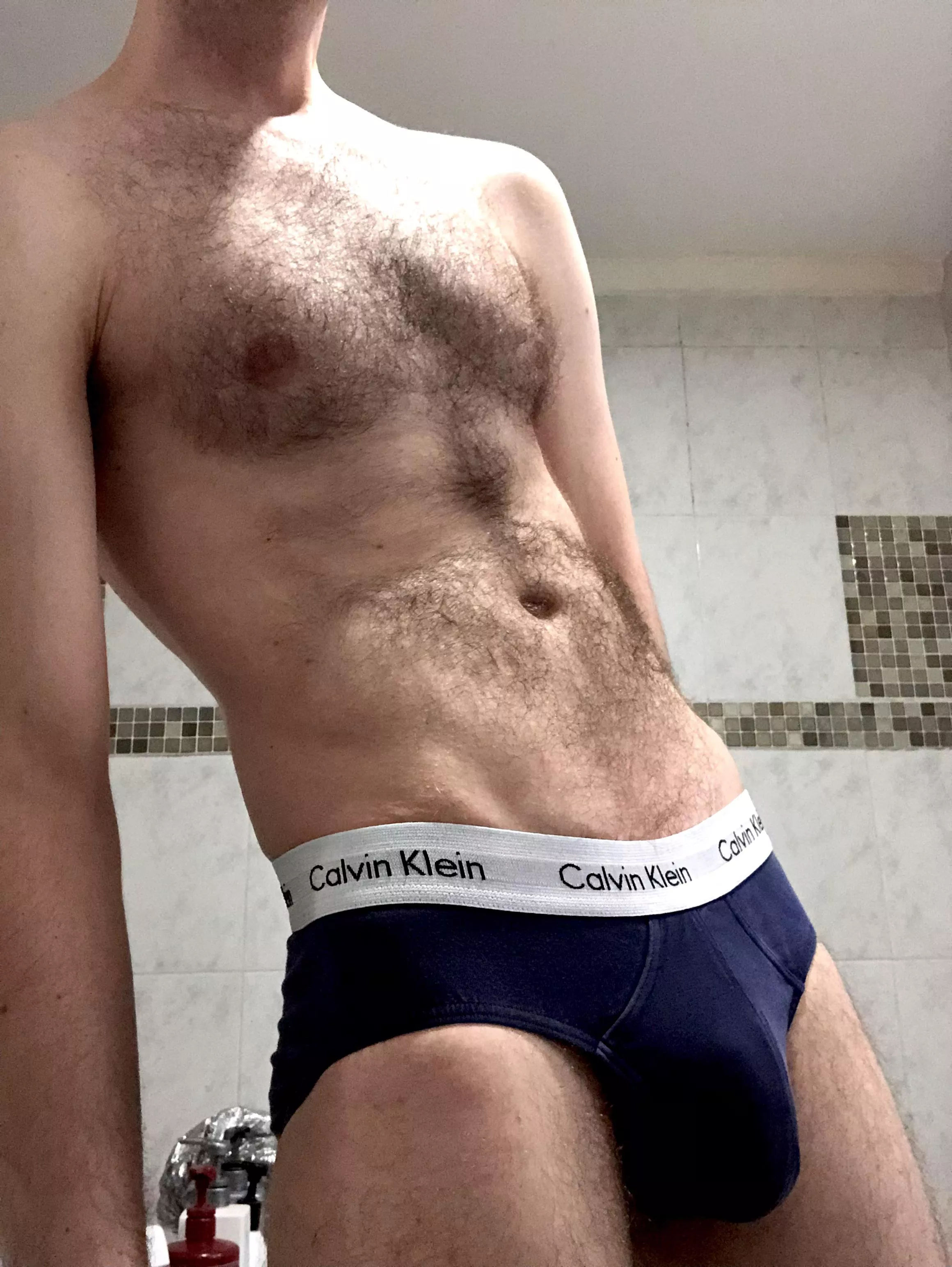 My last post had the chest hair but not so much the porn… so here’s me bulging in my undies 🩲 posted by sykstrr