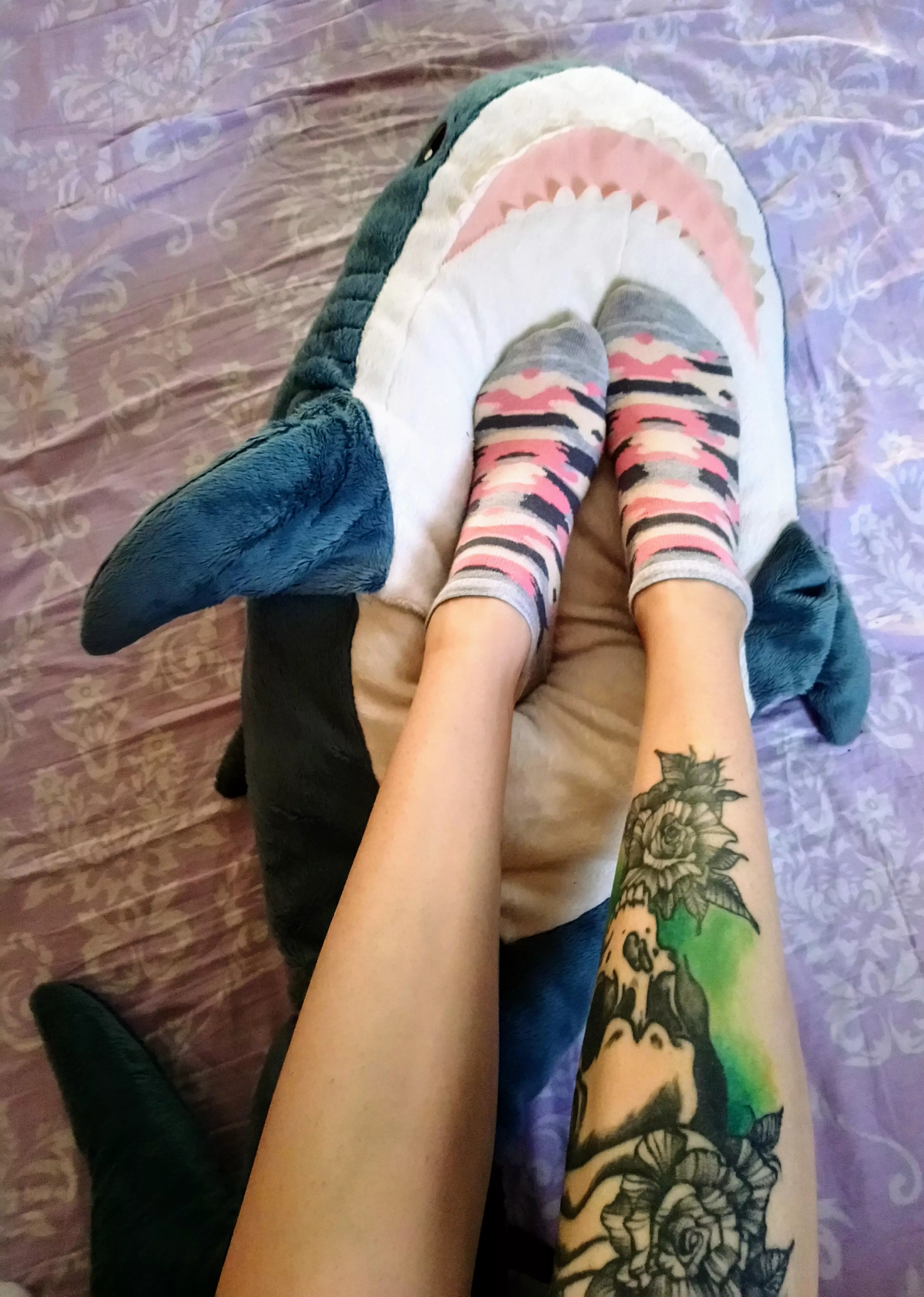 My most favorite socks. Unfortunately, under them is a toy, not someone's face. [female] posted by Mistress_Priest