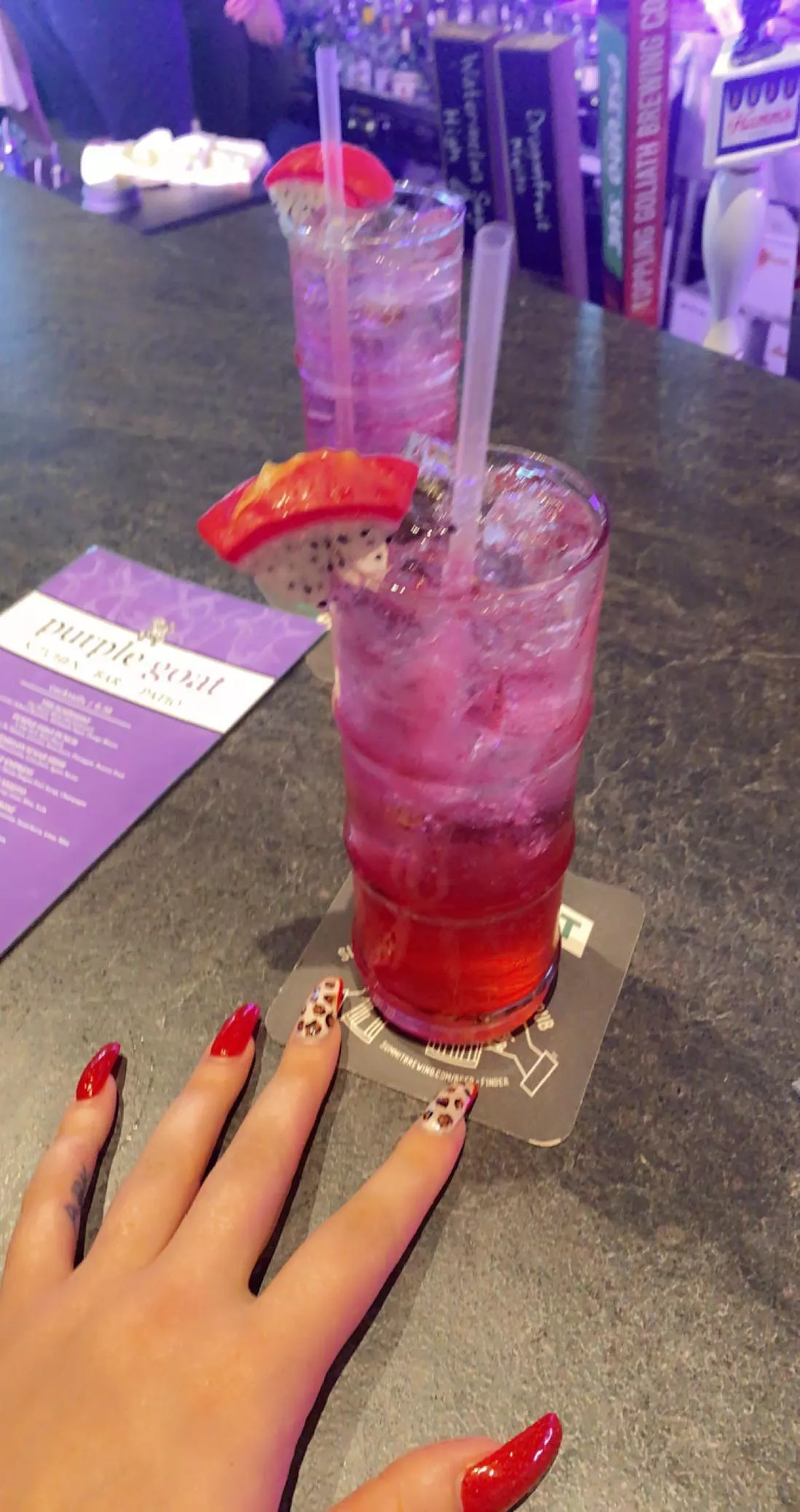 my nails match my drink 😋 posted by joopeach