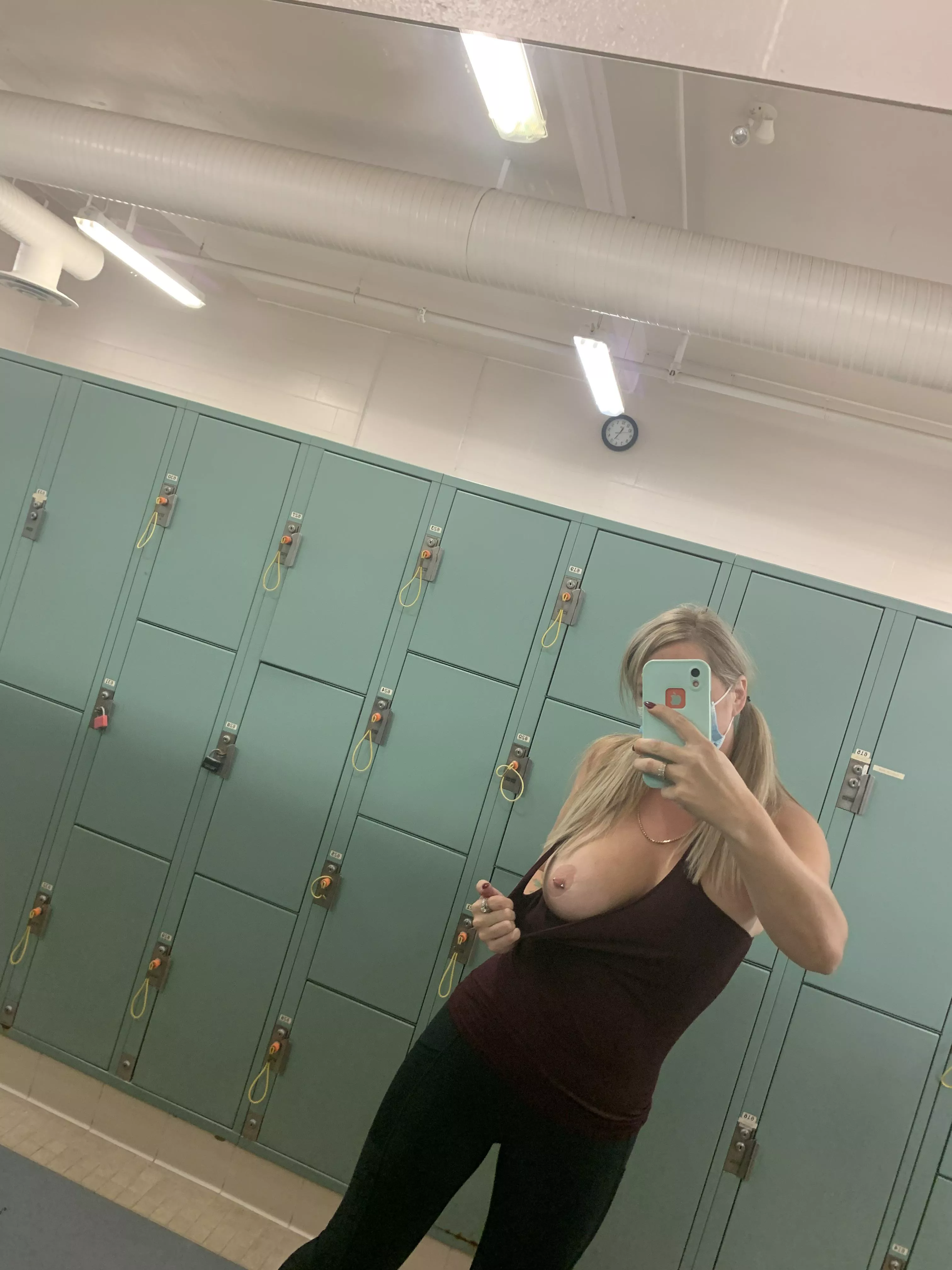 My naughty wife sending me pictures from gym locker room!! posted by hotwifekelowna