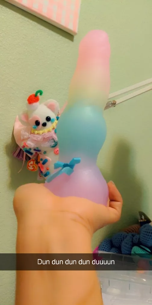 My new toy!! Im that much closer to being a rainbow gay clown trans puppy 🥳💖 any one wanna try it out for me 🐈‍⬛ posted by dreamingbuni