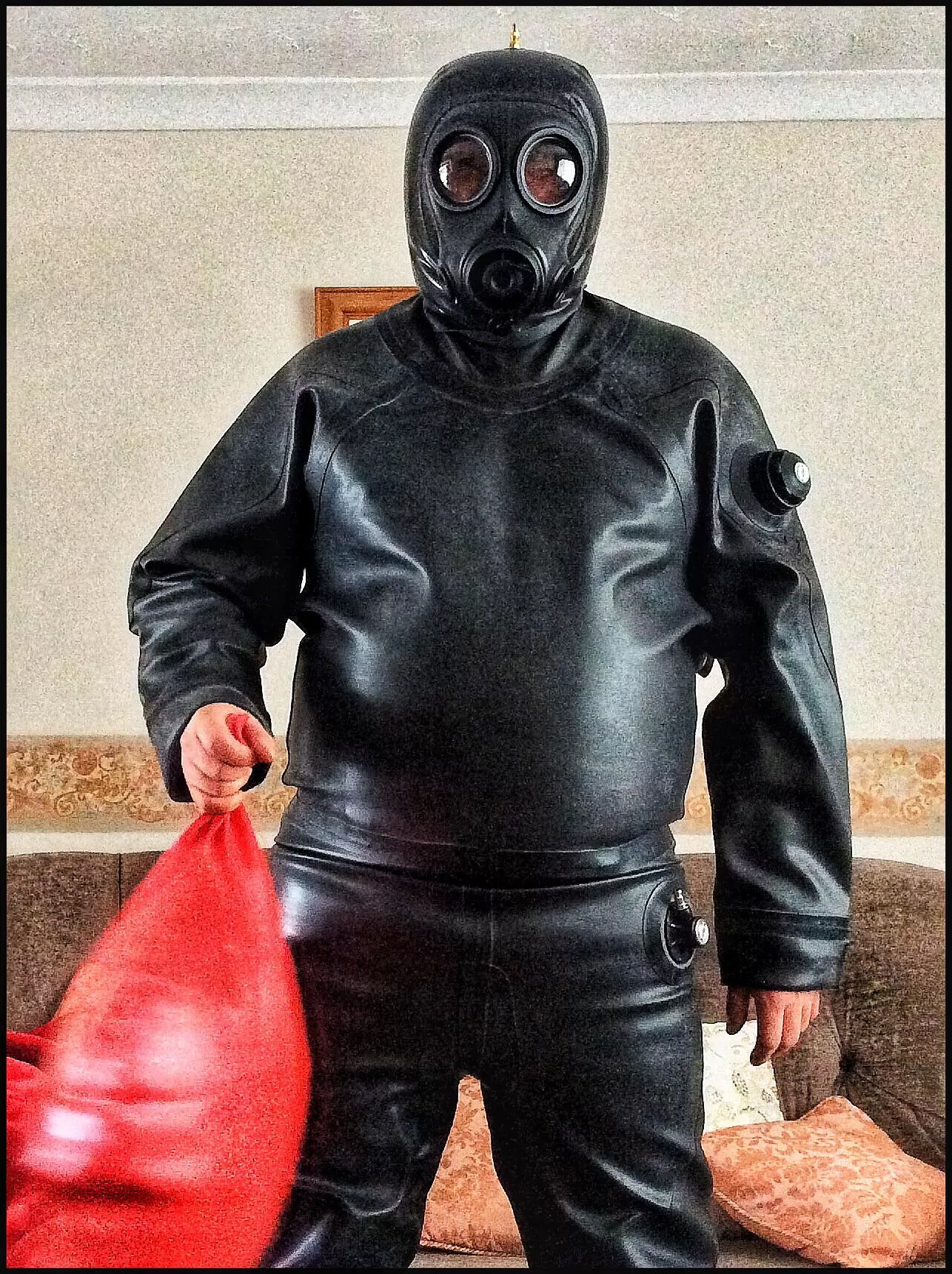 My other Viking Drysuit, with modded Avon S10 inflatable hood. posted by Technical_Magazine88