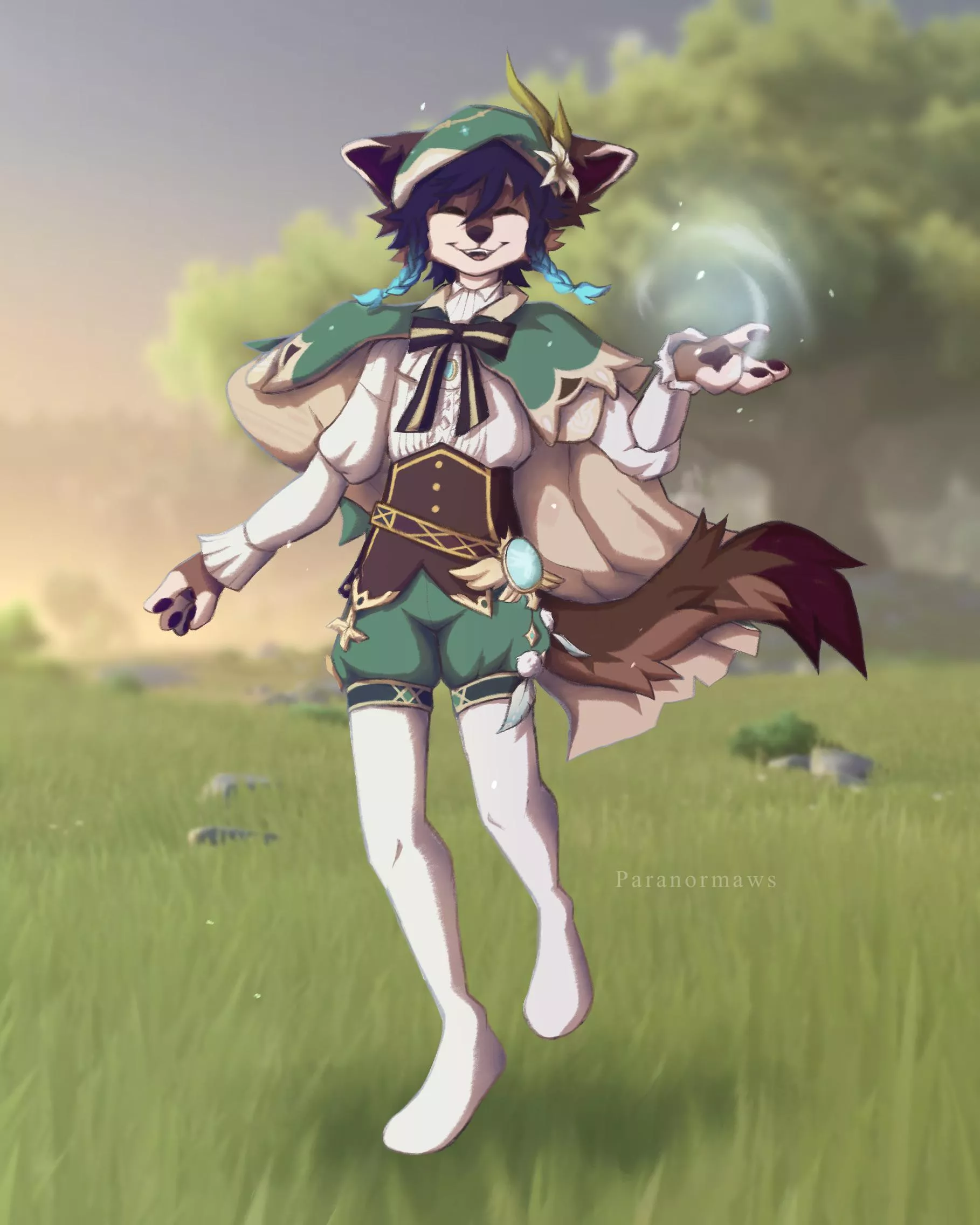 My partner as Venti! (Art by me: Paranormaws) posted by anotherpine