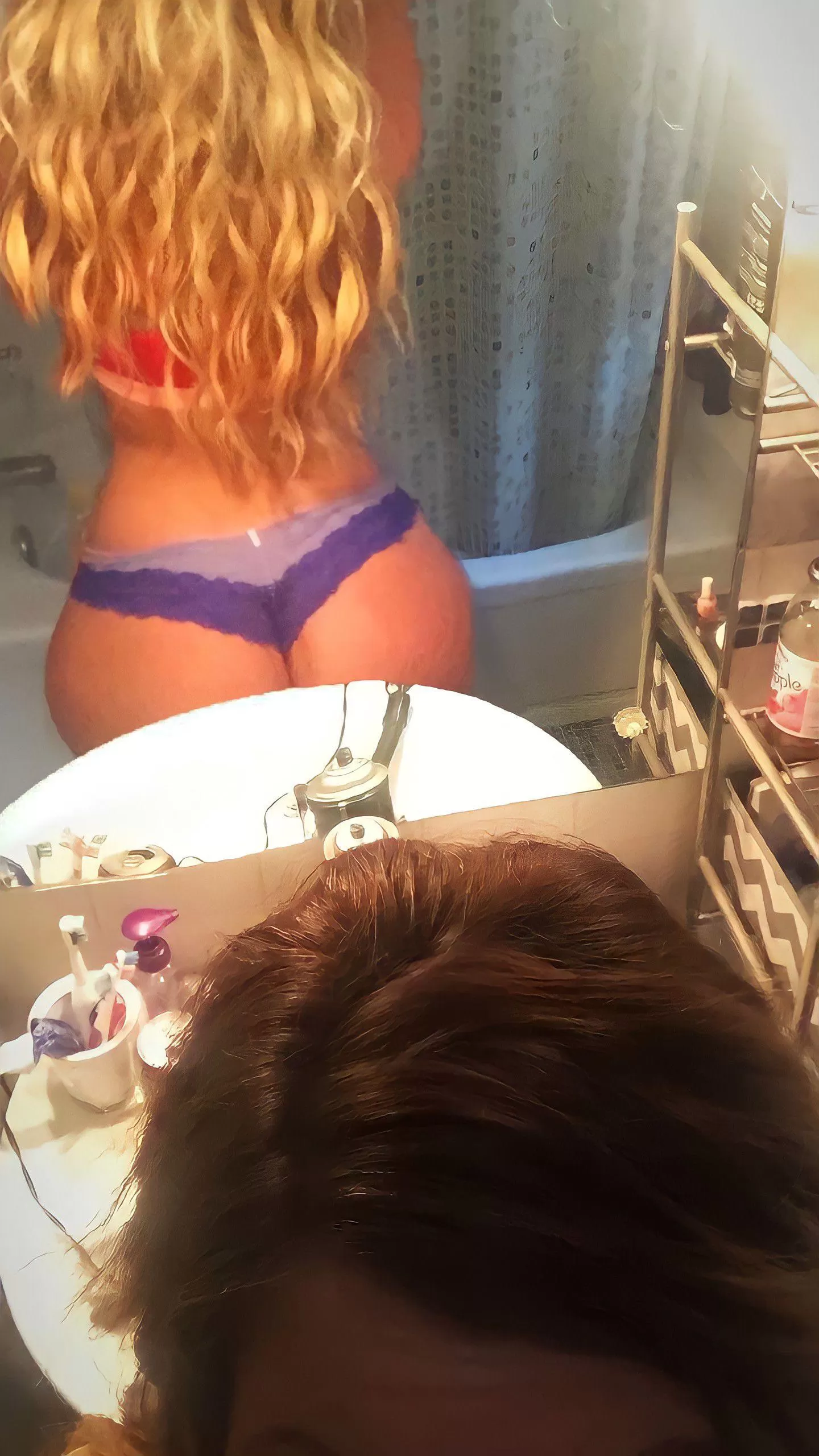 My Pawg Milf 🍑 eating up my [f]avorite underwear. 😘 posted by MsPawgMilfPeach