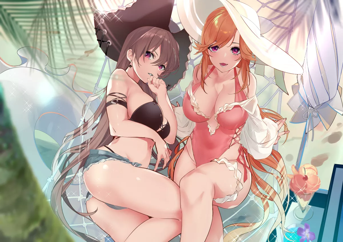 My Sexy Wife & Her Best Friend (MNF Jean Bart & FFNF Richelieu, Azur Lane, Vichya Dominion Faction & Iris Libre Faction) posted by YandereLover22