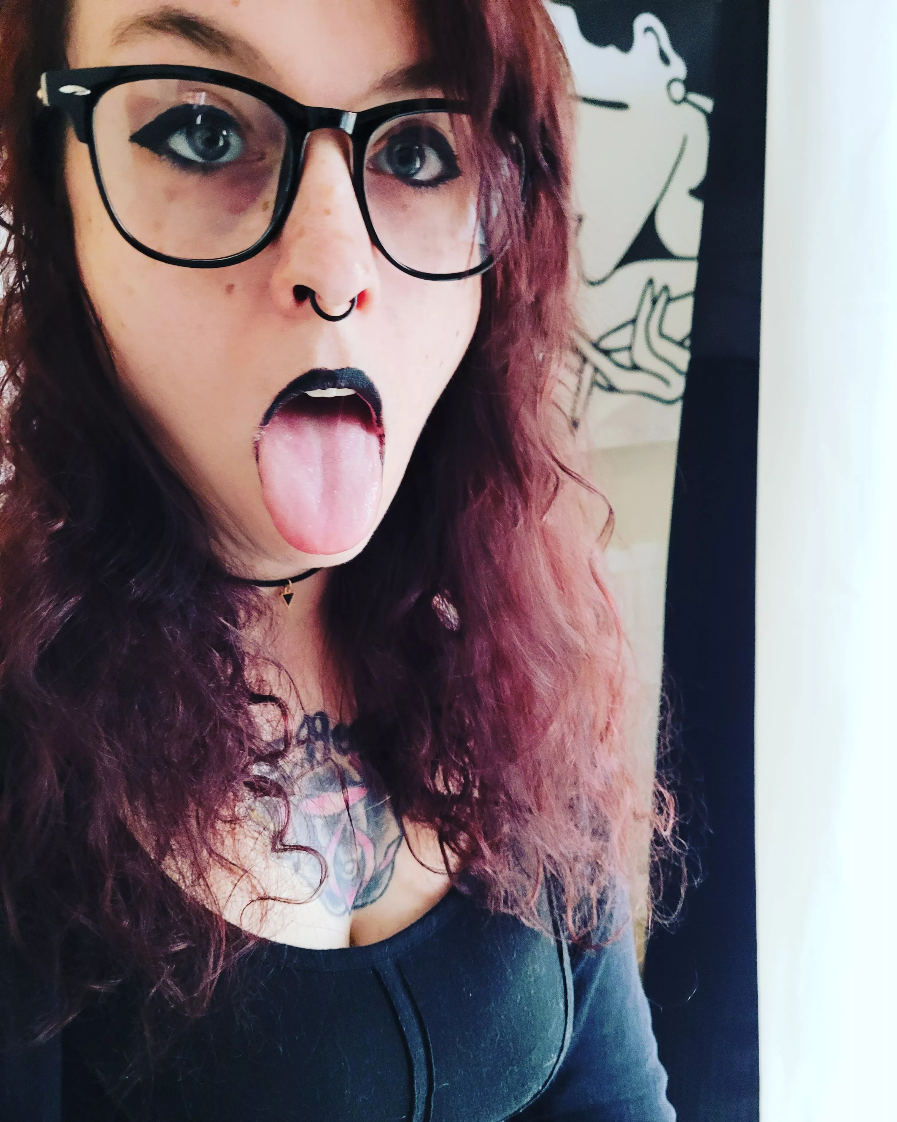 My tongue or my glasses? Your choice 🤭 posted by HearseTrap