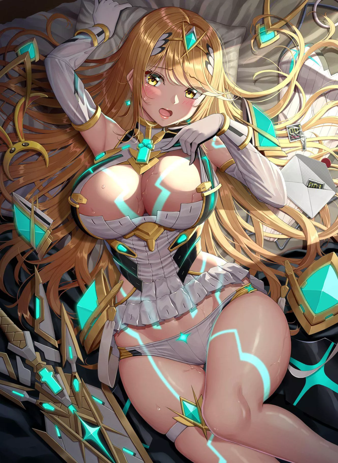 Mythra in bed posted by staayy