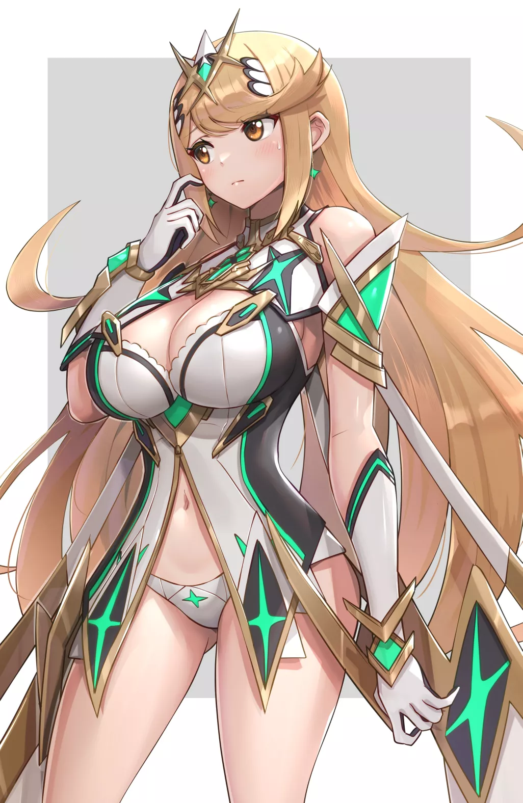 Mythra - no pantyhose makes a big change to her regular outfit (gonzarez) [Xenoblade] posted by gifsundgirls