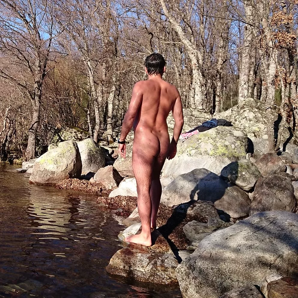 Naked body in the lake. Winter nudism posted by nakedbodyworld