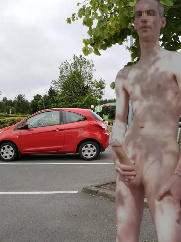 Naked in Asda/Walmart carpark again, this time in the day posted by AdamOutdoor