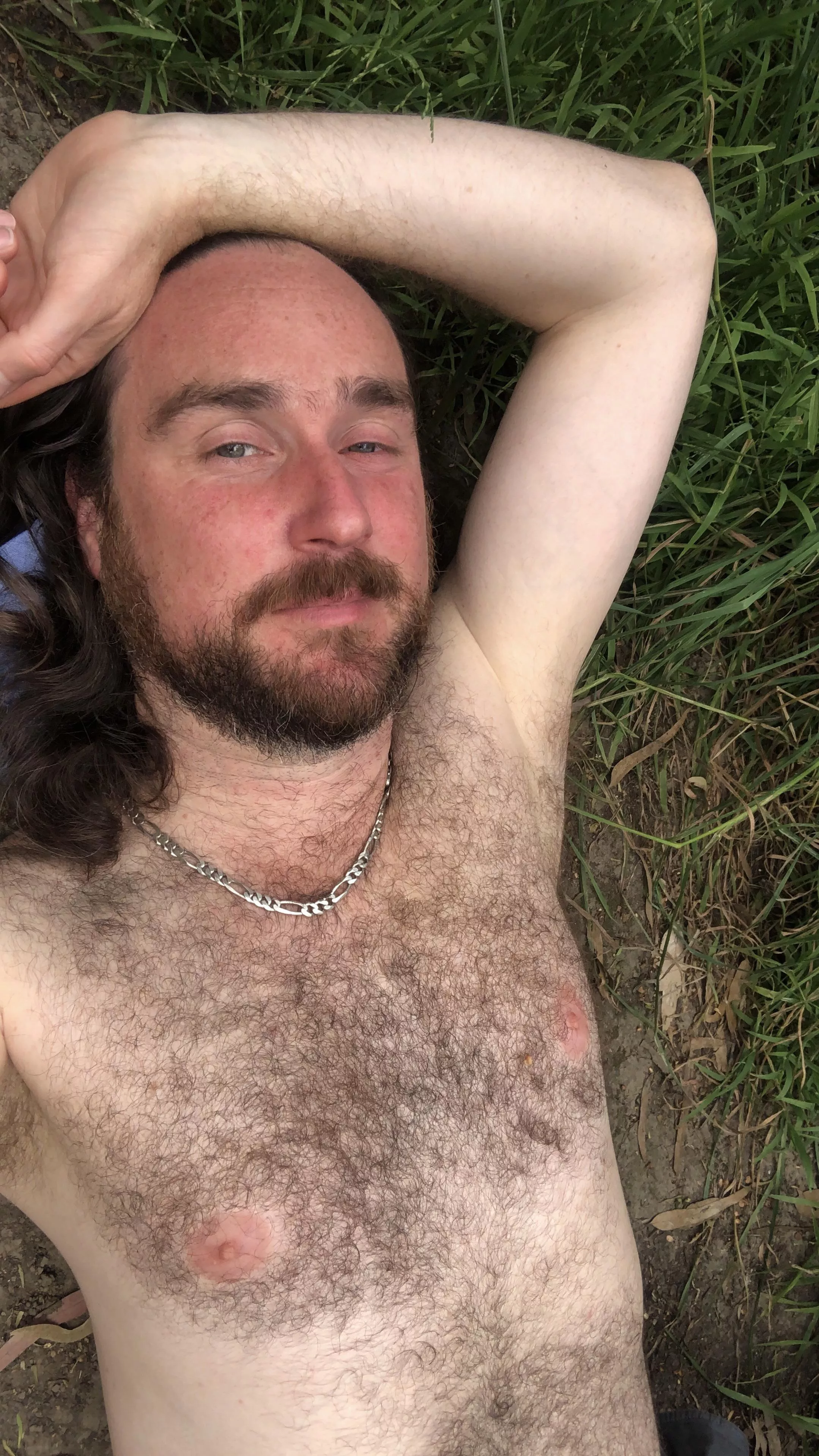 Naked in the park, covered in cum posted by ursus_australis