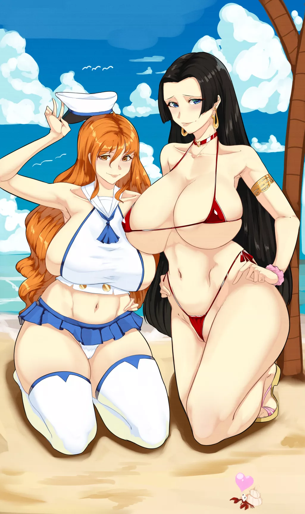 Nami and boa on the beach looking sexy posted by offllinee