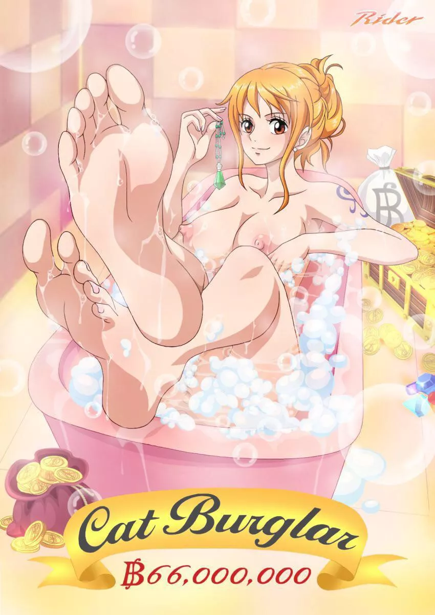 Nami in his bath posted by Teizu_