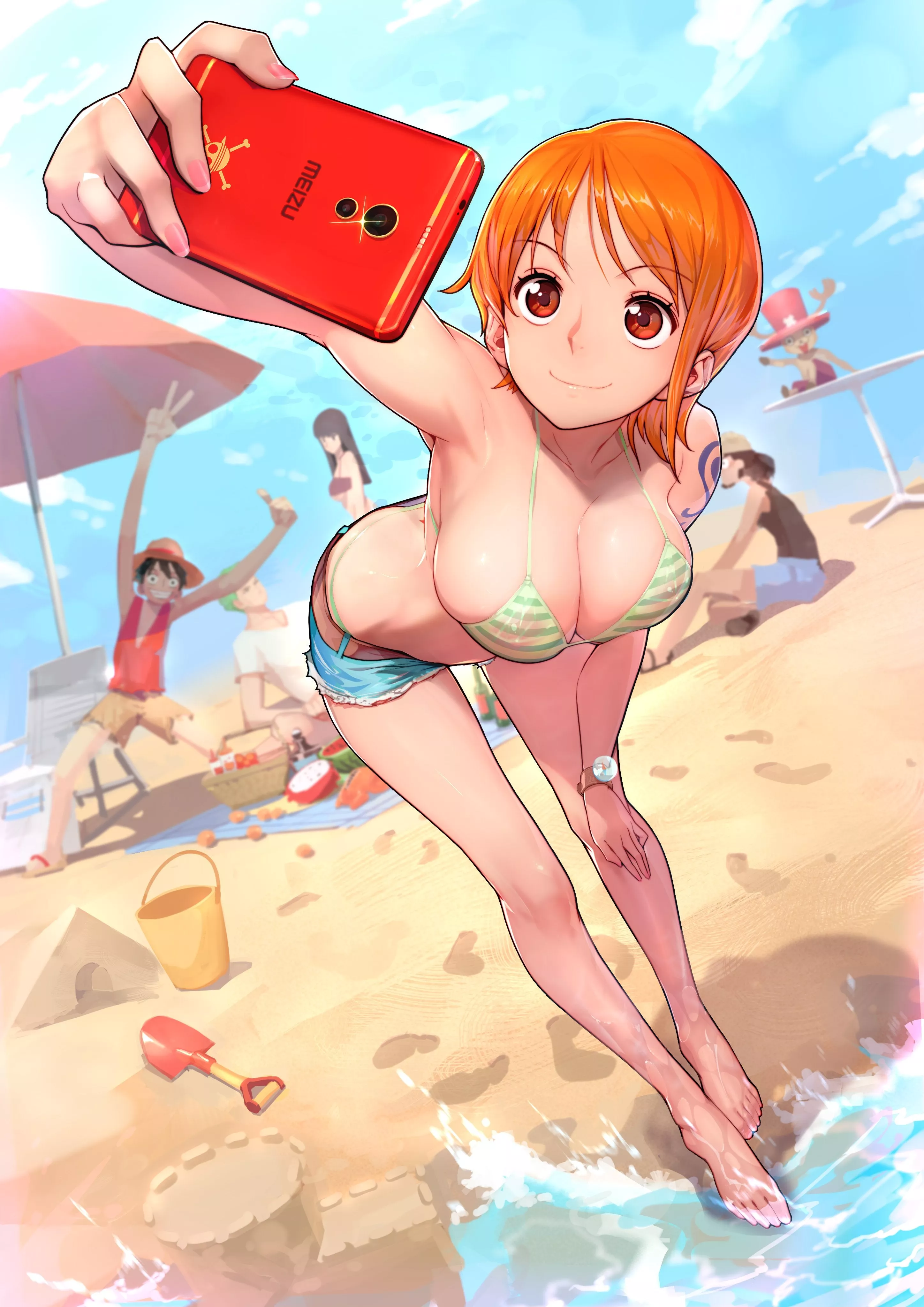 Nami showing off her perfect beach bod (One Piece) posted by darth-shinobi