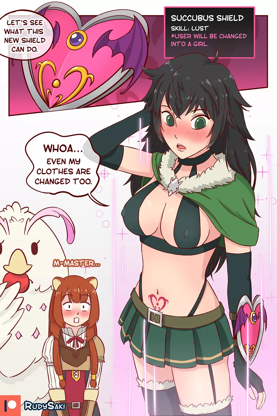 Naofumi & Succubus Shield [M Human --> F Human] by Rudy-Saki posted by kinkykat977