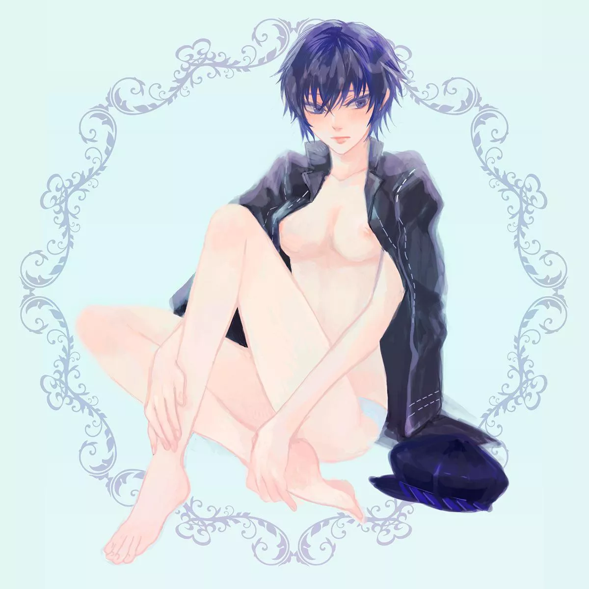 Naoto in just a jacket posted by VampireQueenDespair