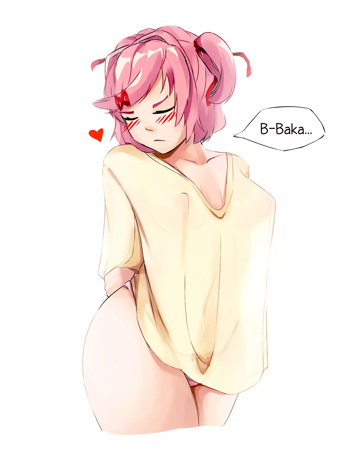 Natsuki in an oversized t-shirt (YudsNuts) nudes | GLAMOURHOUND.COM