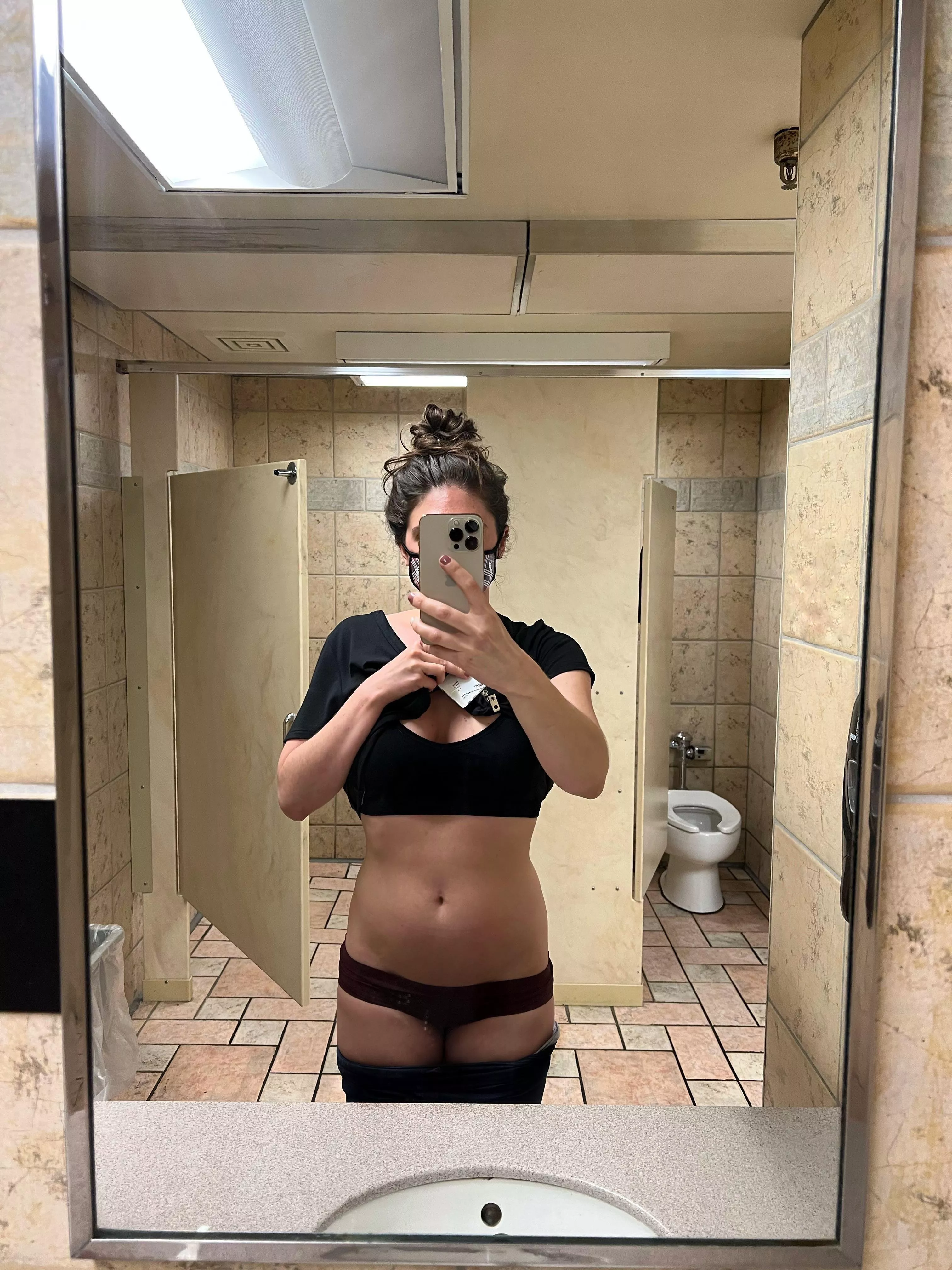 Naughty nurses take sexy selfies on breaks in the public restroom posted by Jennastarfuck