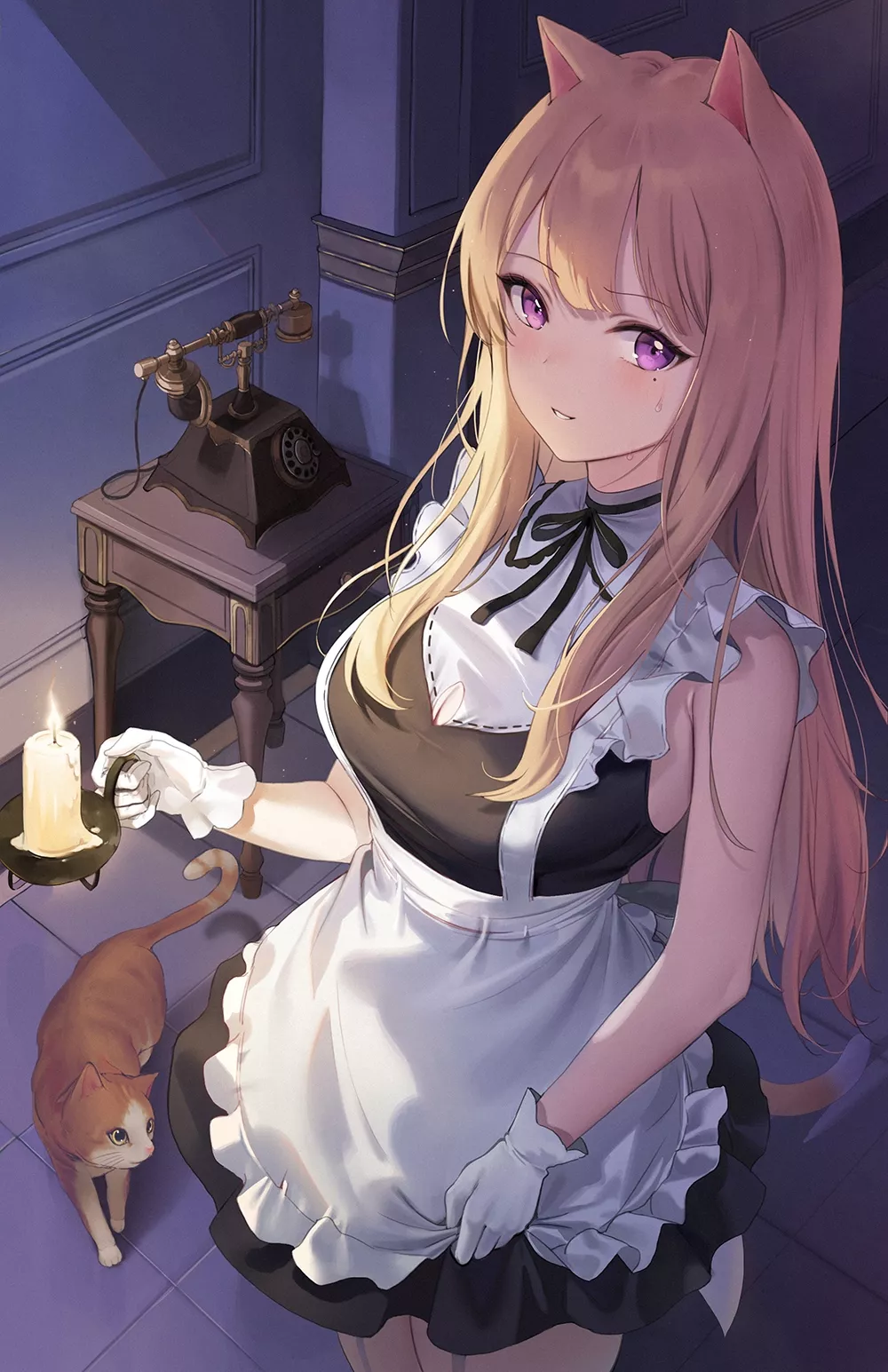 Neko Maid at Night posted by CheetahSperm18