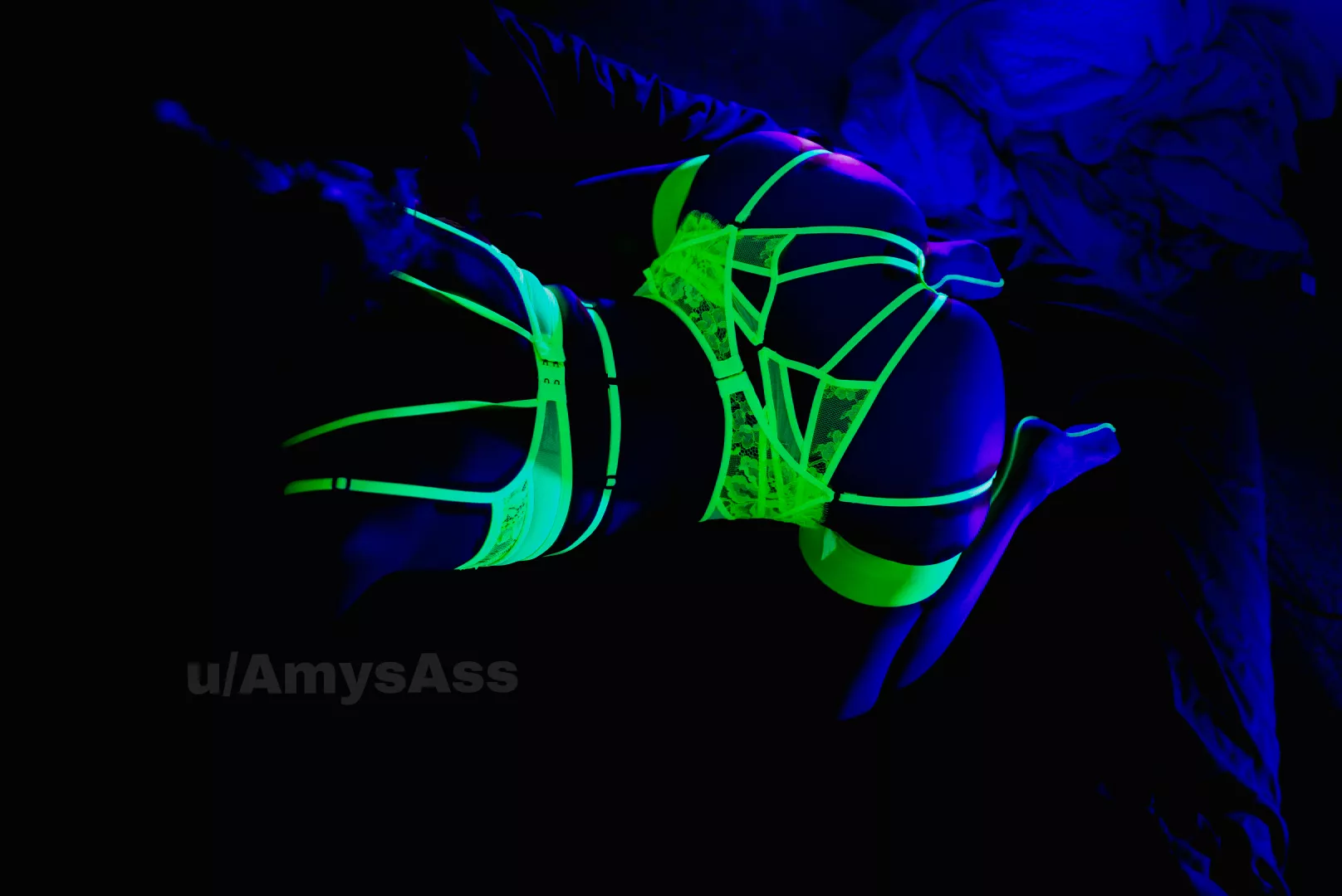 Neon lingerie! posted by AmysAss