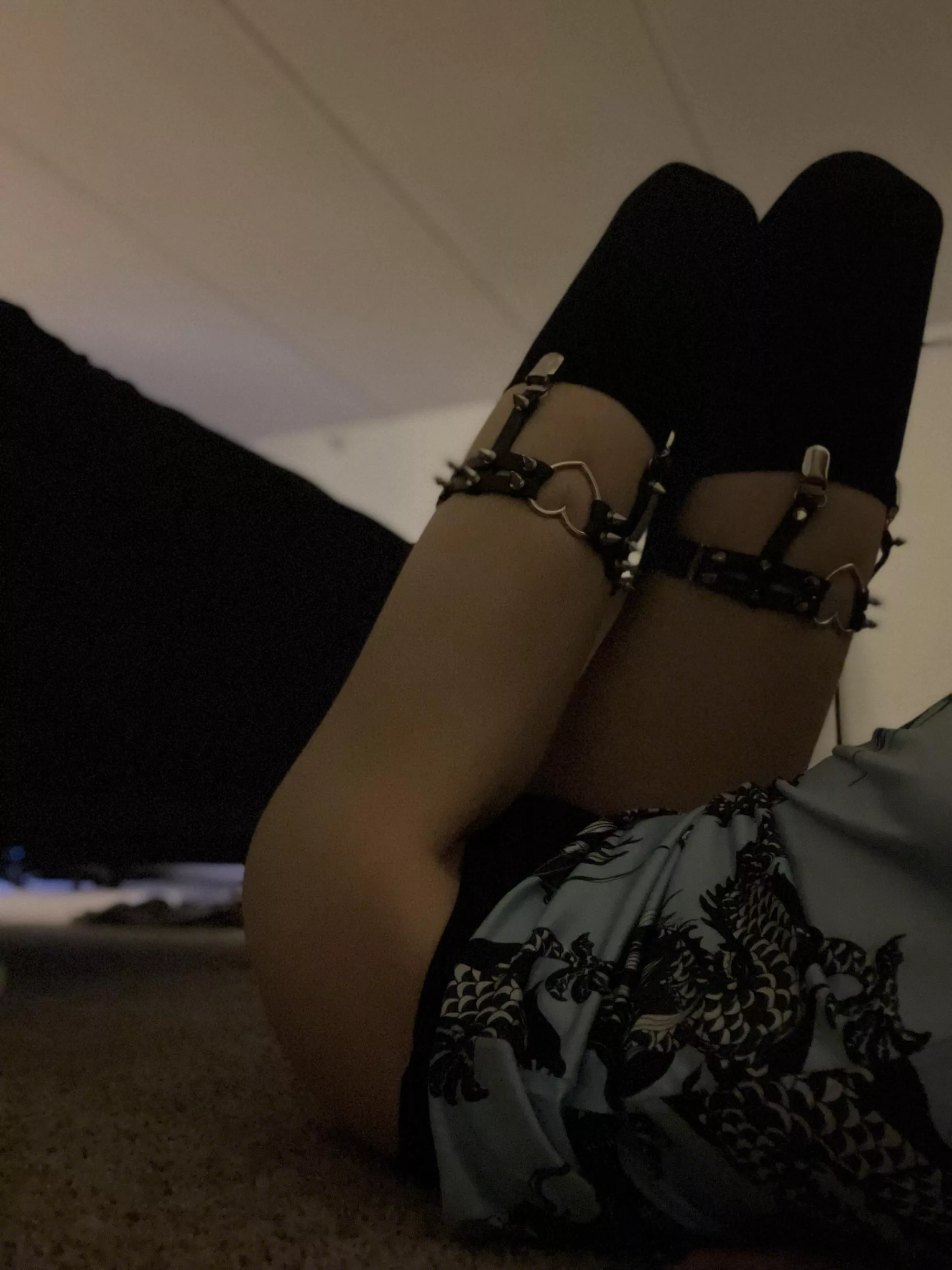 New garters for my socksðŸ–¤ posted by ERASEDWeeaboo