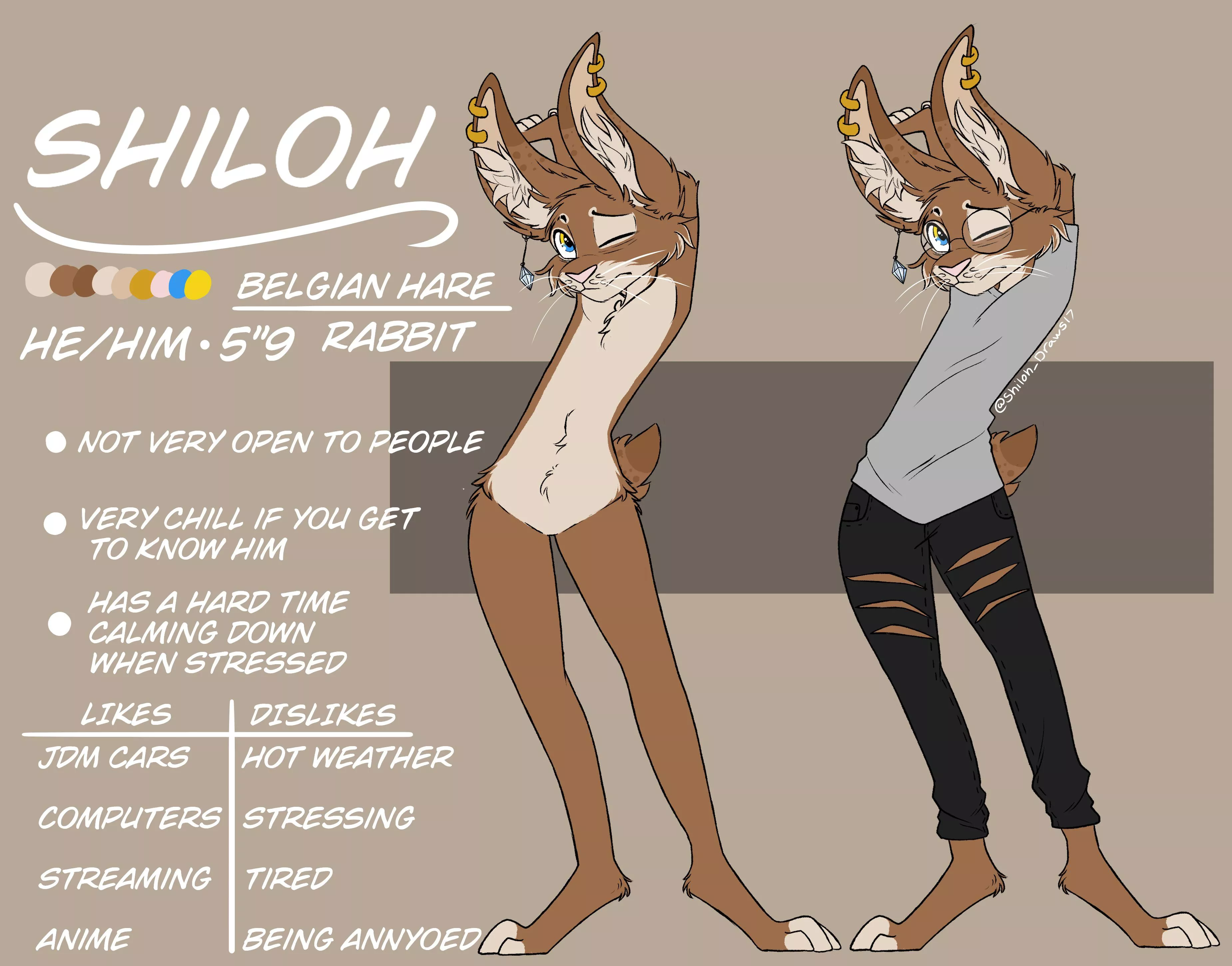 New personal Fursona, Shiloh { Art & Character belongs to me | @Shiloh_draws17 on Twitter } posted by Shiloh_boy17