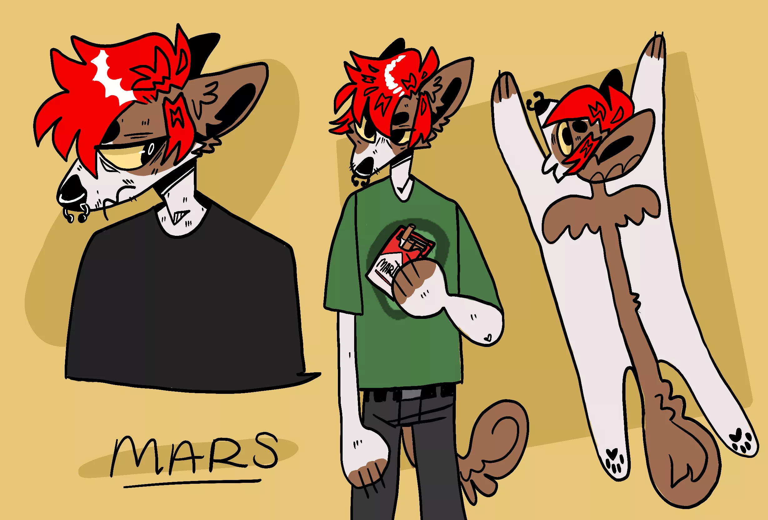 new ref sheet for my fursona (oc, twitter is orbs555) posted by 000022113