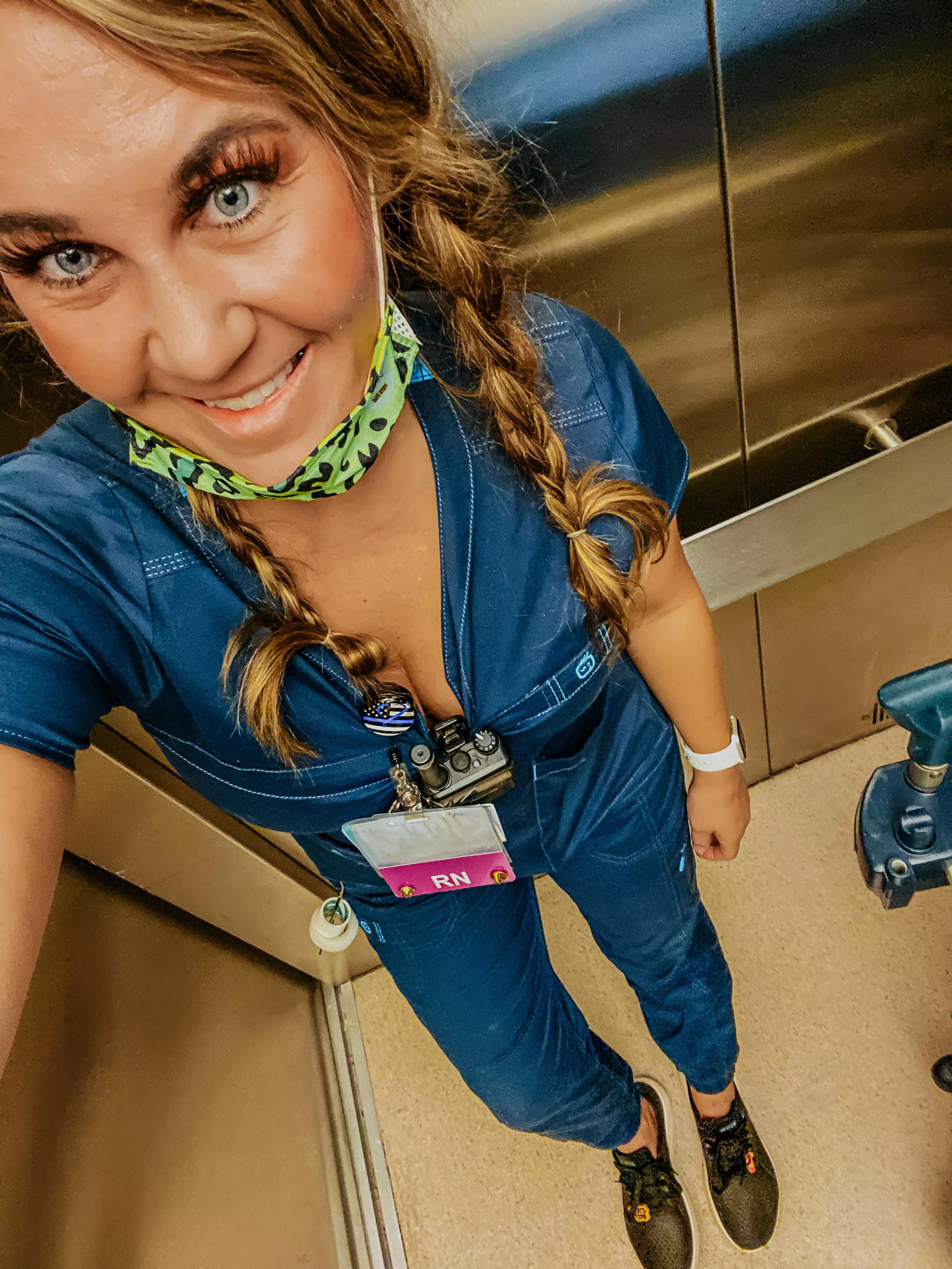 New scrubs ….that radio makes it a better view posted by saltymama4