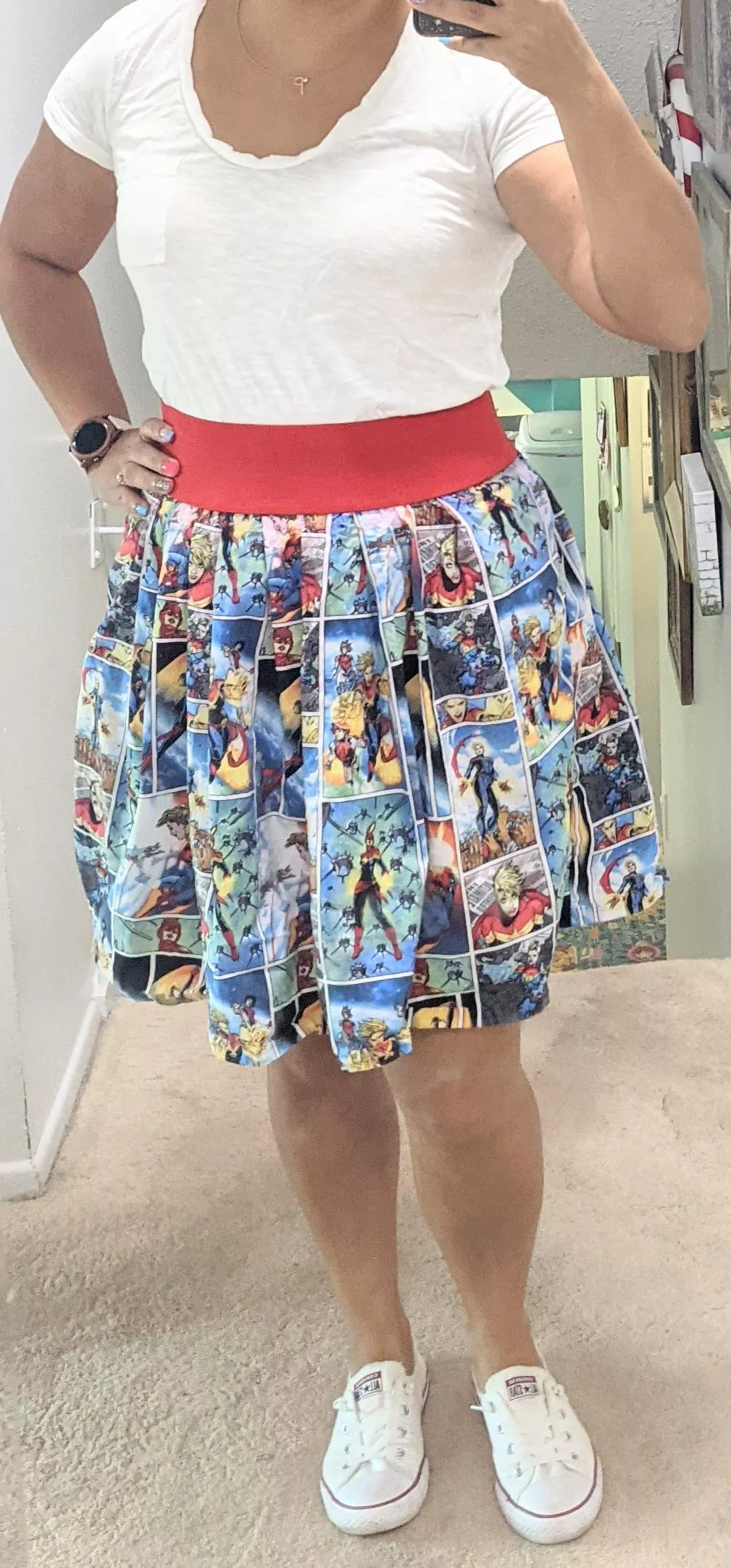 New skirt! Love me some Capt Marvel [f] posted by cakeandicecream1