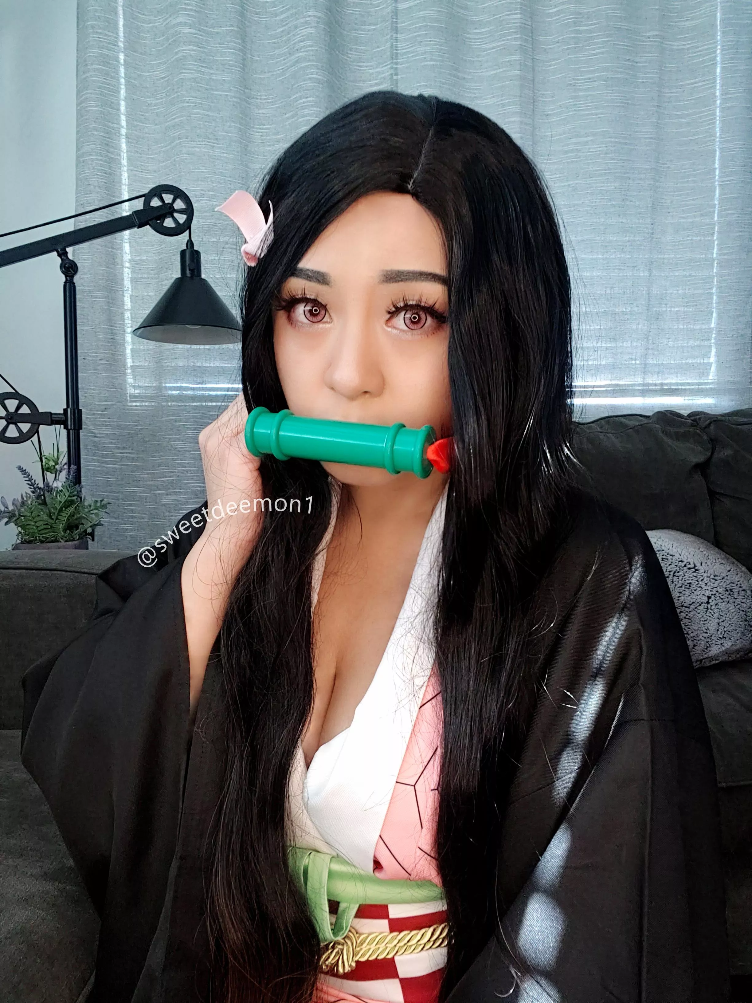 Nezuko-chaaaan! Don't mind me, I'm a beginner cosplayer posted by SweetDeemon1