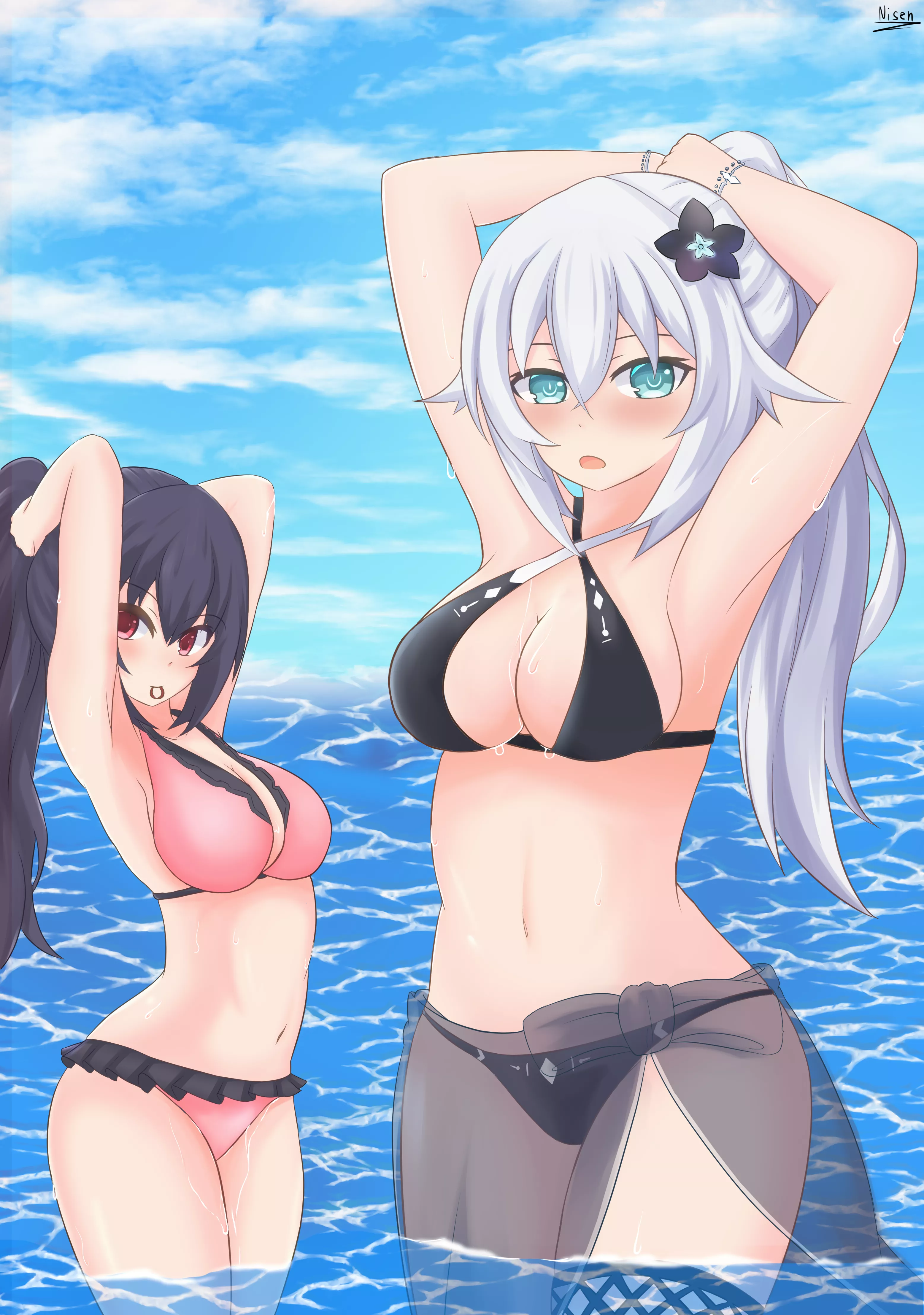 Noire and Black Heart (Neptunia) posted by ButterKing85