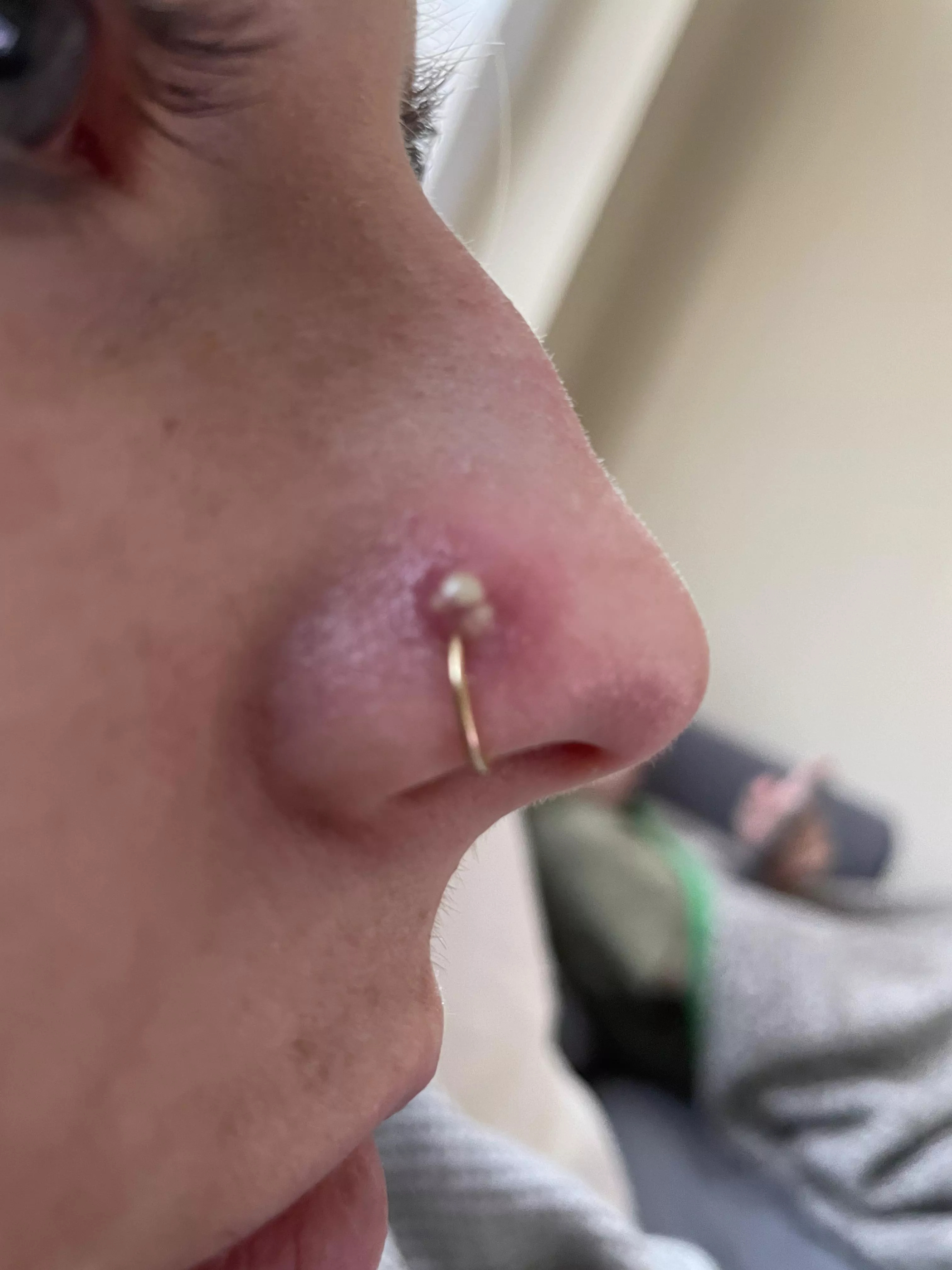 Nose ring pimple that needs to be popped. Will update later with video! posted by adomico