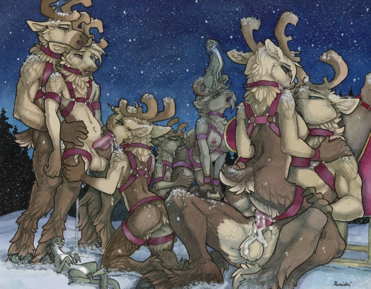 Not Gonna Pull the Sleigh Tonight [MMFFFMF] (Ruaidri) posted by AdditionalIsland