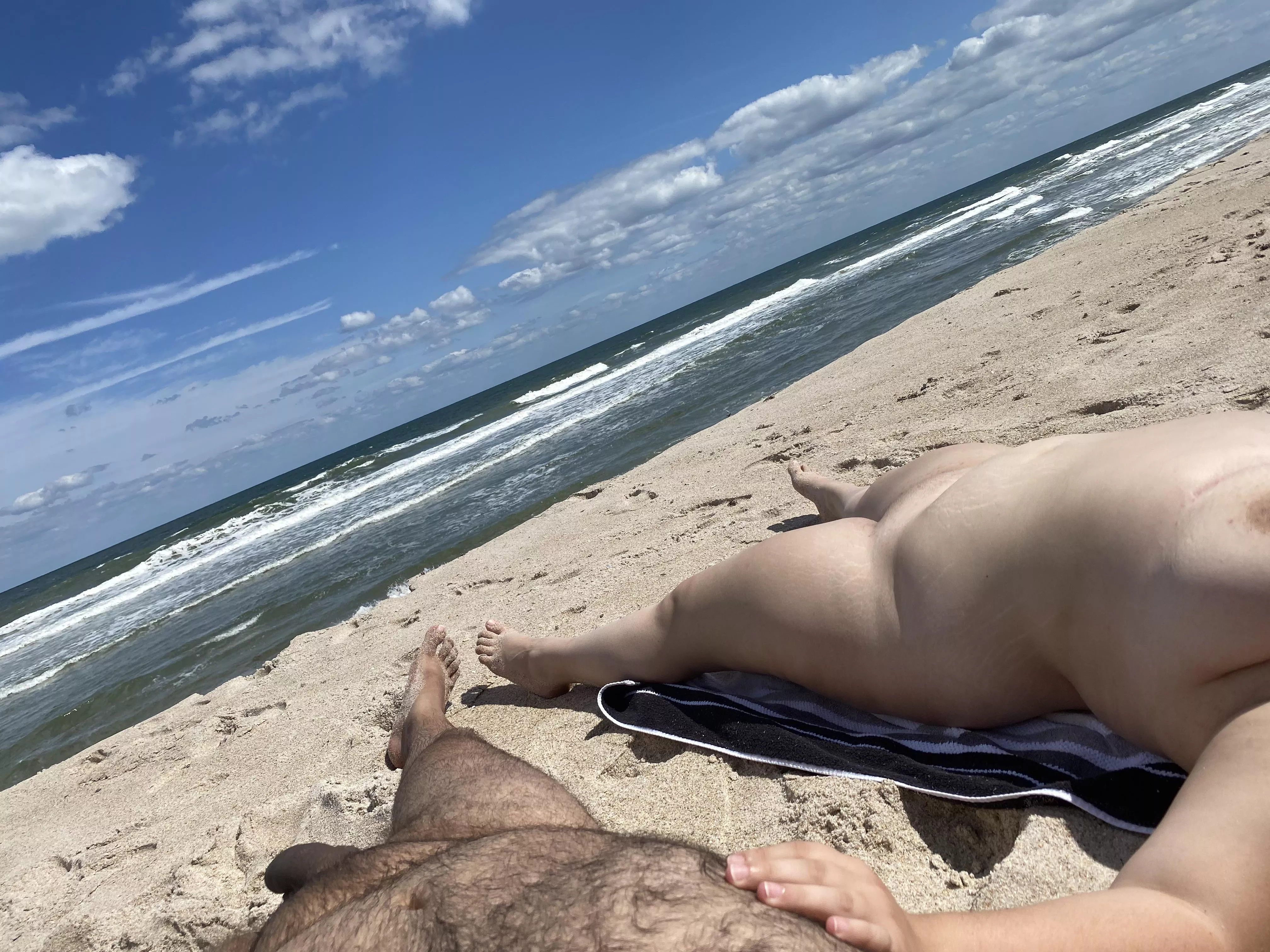 Nothing like tanning nude with the smell of the ocean in the air 😍 posted by our-adventures